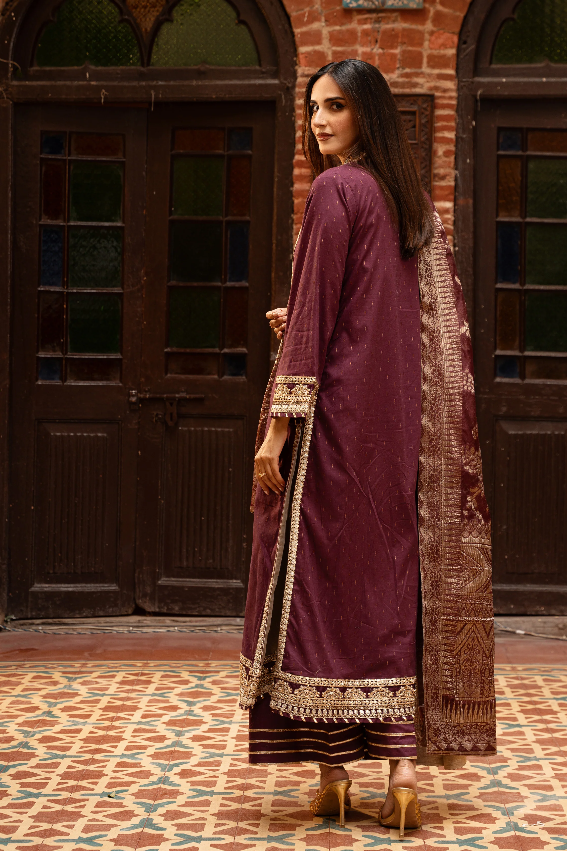 Motif Brosha Embroidered Suit-012 - Image 7