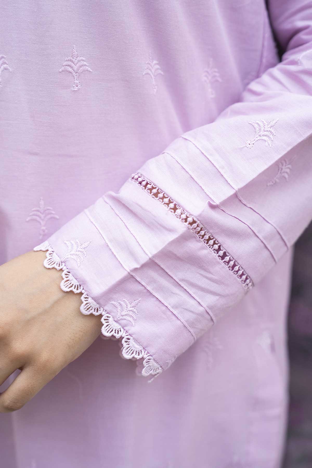 Motif Chikankari Embroidered Suit-215 - Image 5