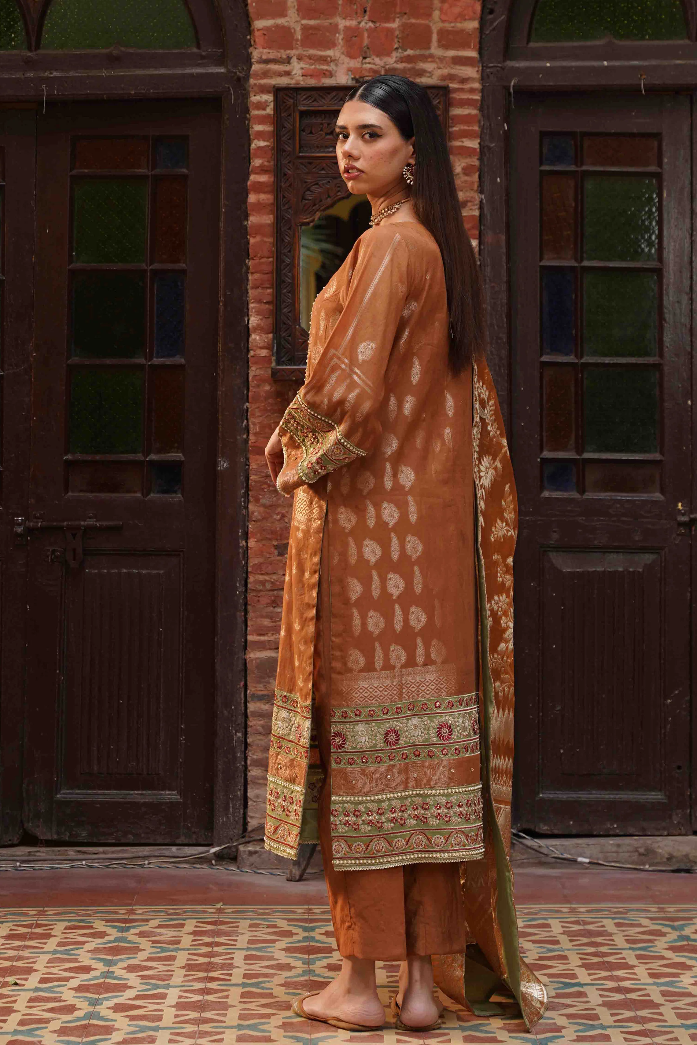 Motif Embroidered Suit-024 - Image 6