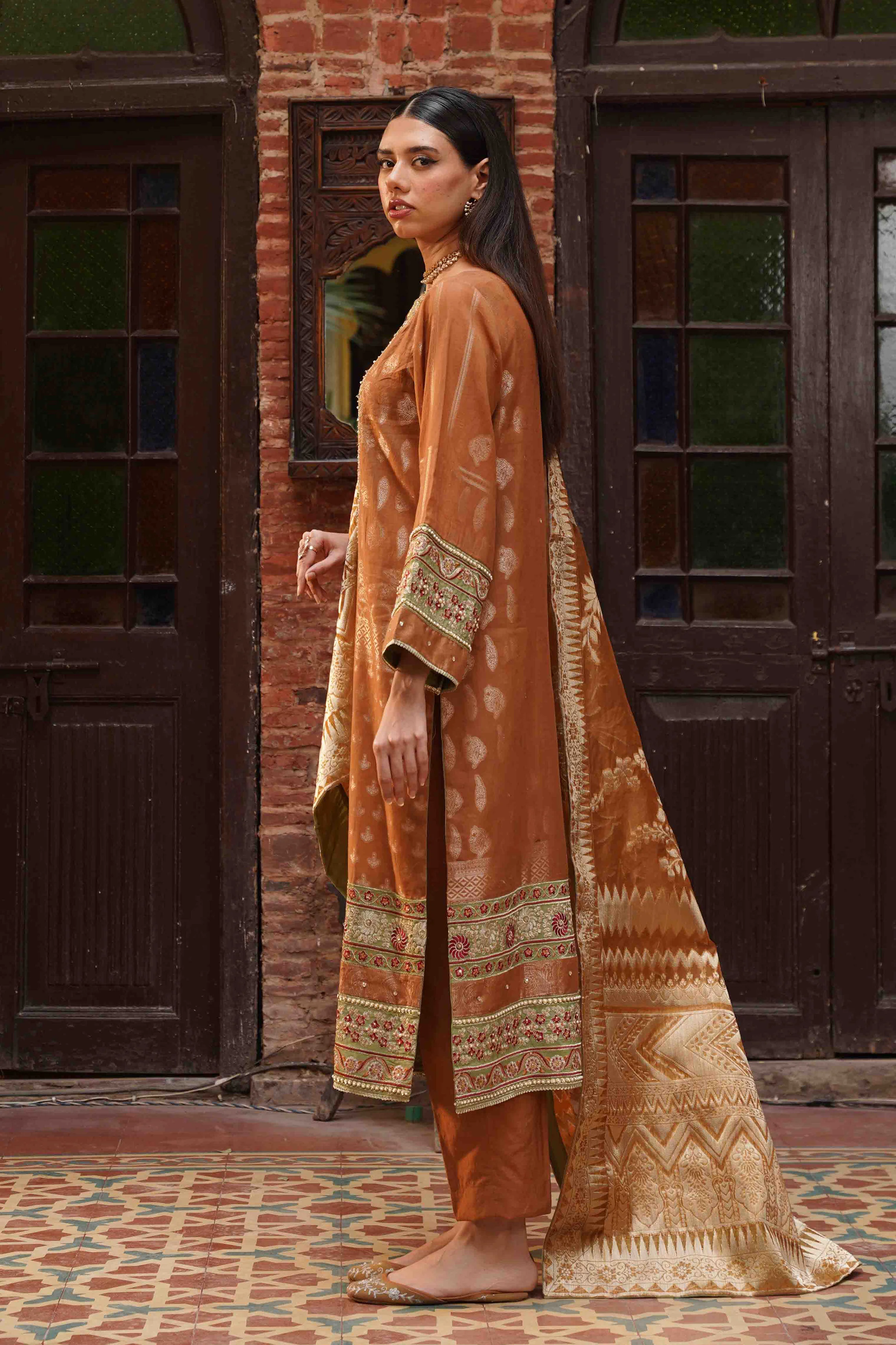 Motif Embroidered Suit-024 - Image 7