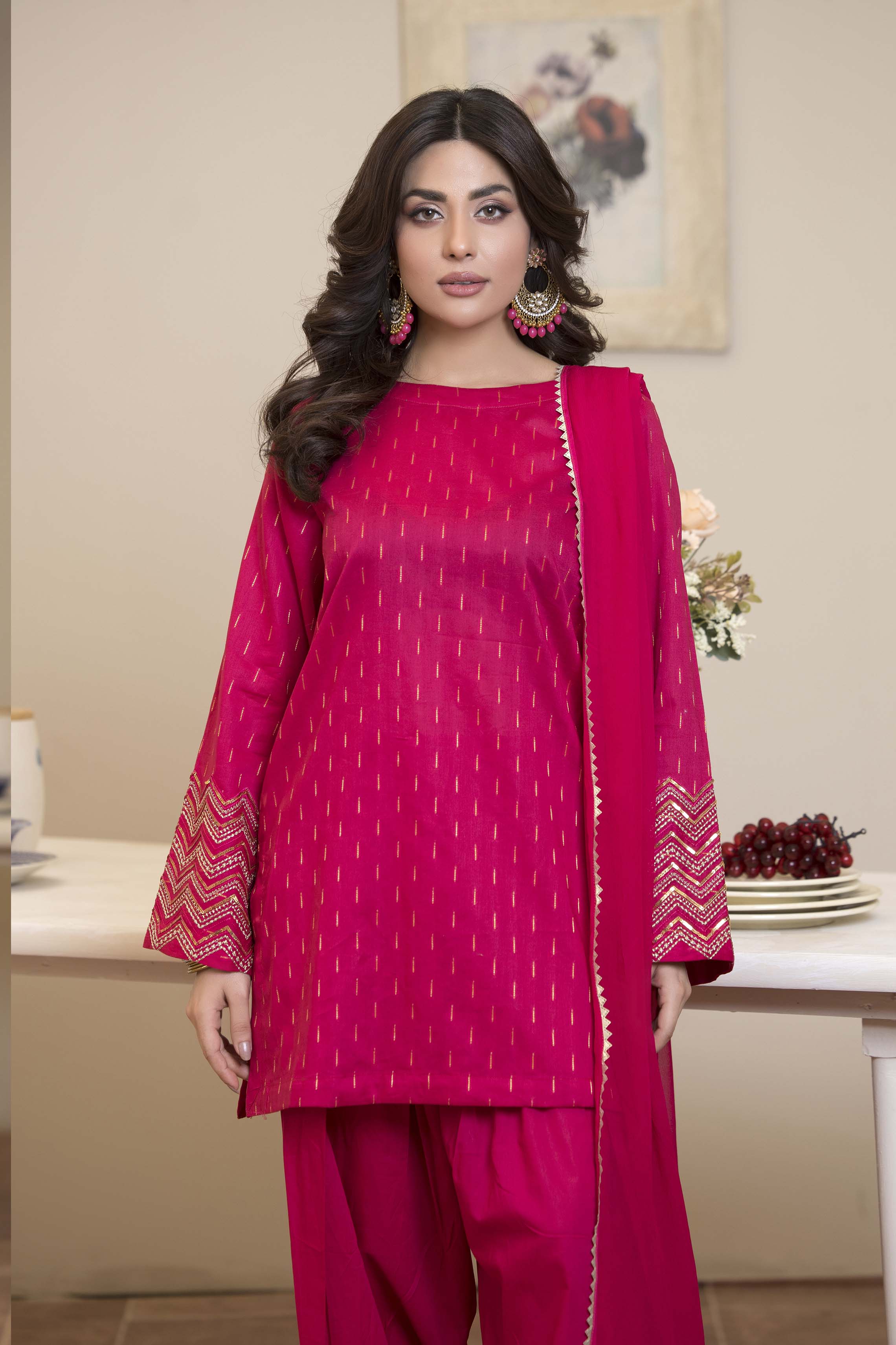 Motif Lawn Embroidered Suit-034 - Image 3