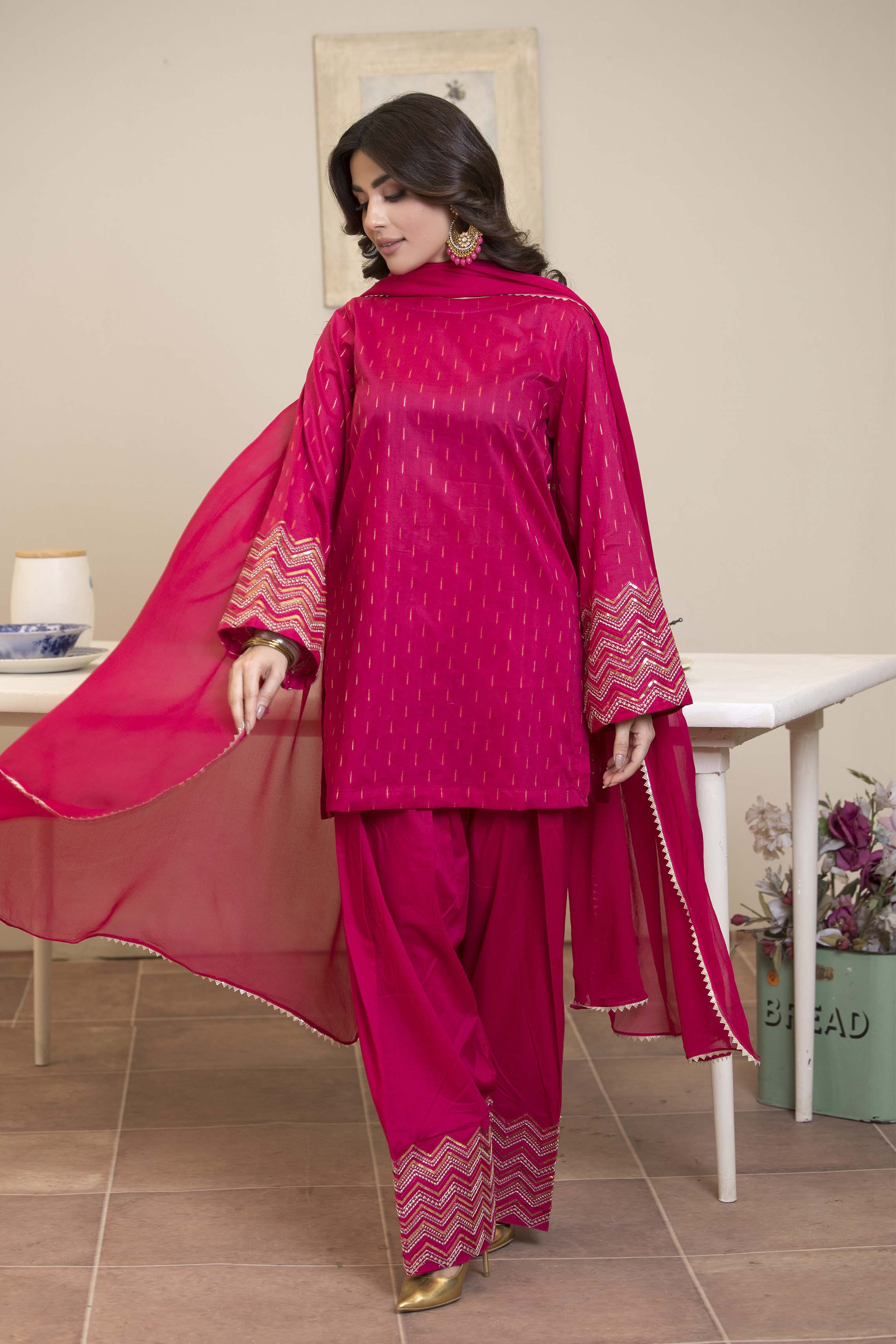 Motif Lawn Embroidered Suit-034 - Image 6