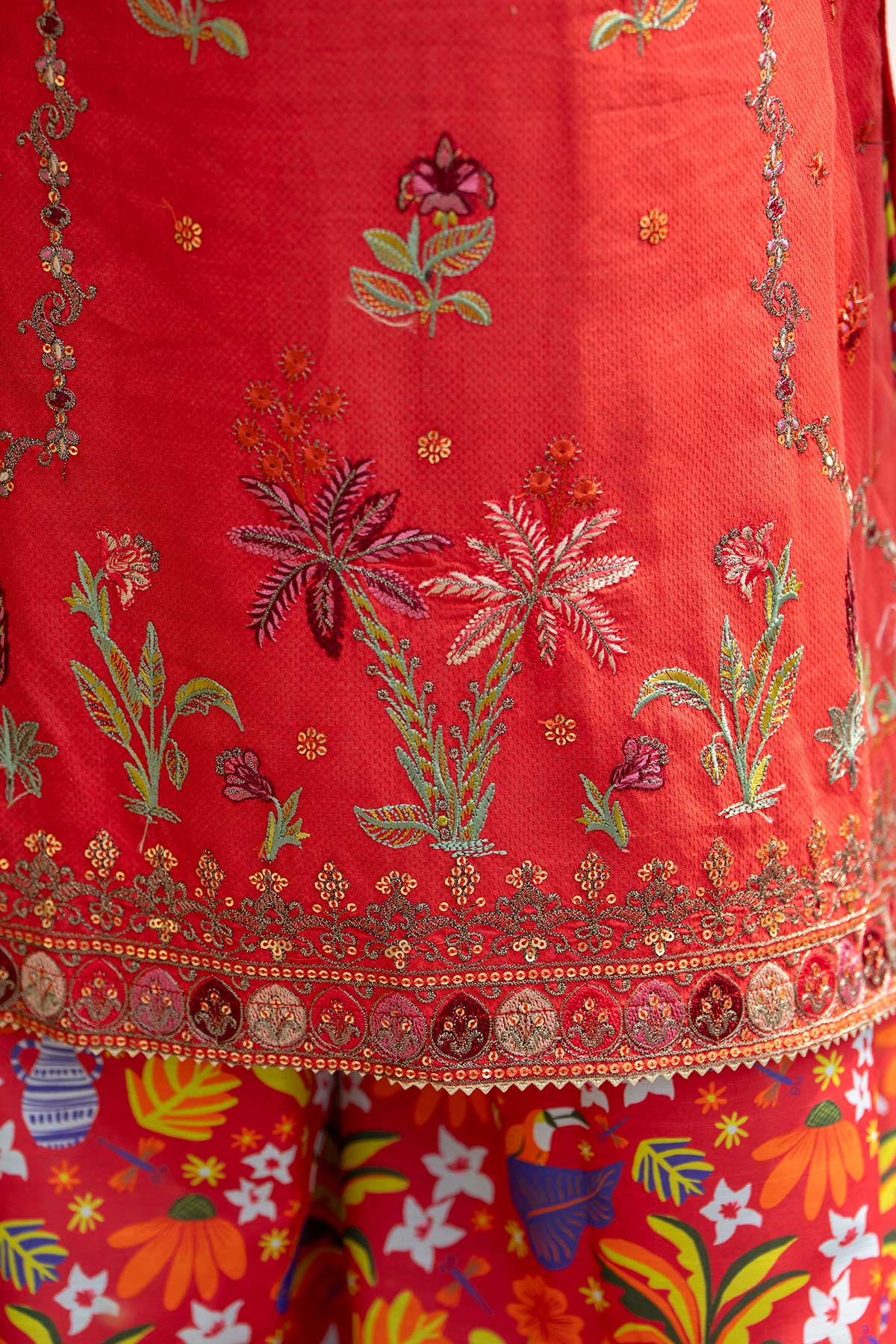 Motif Girls Embroidered Suit-024 - Image 3