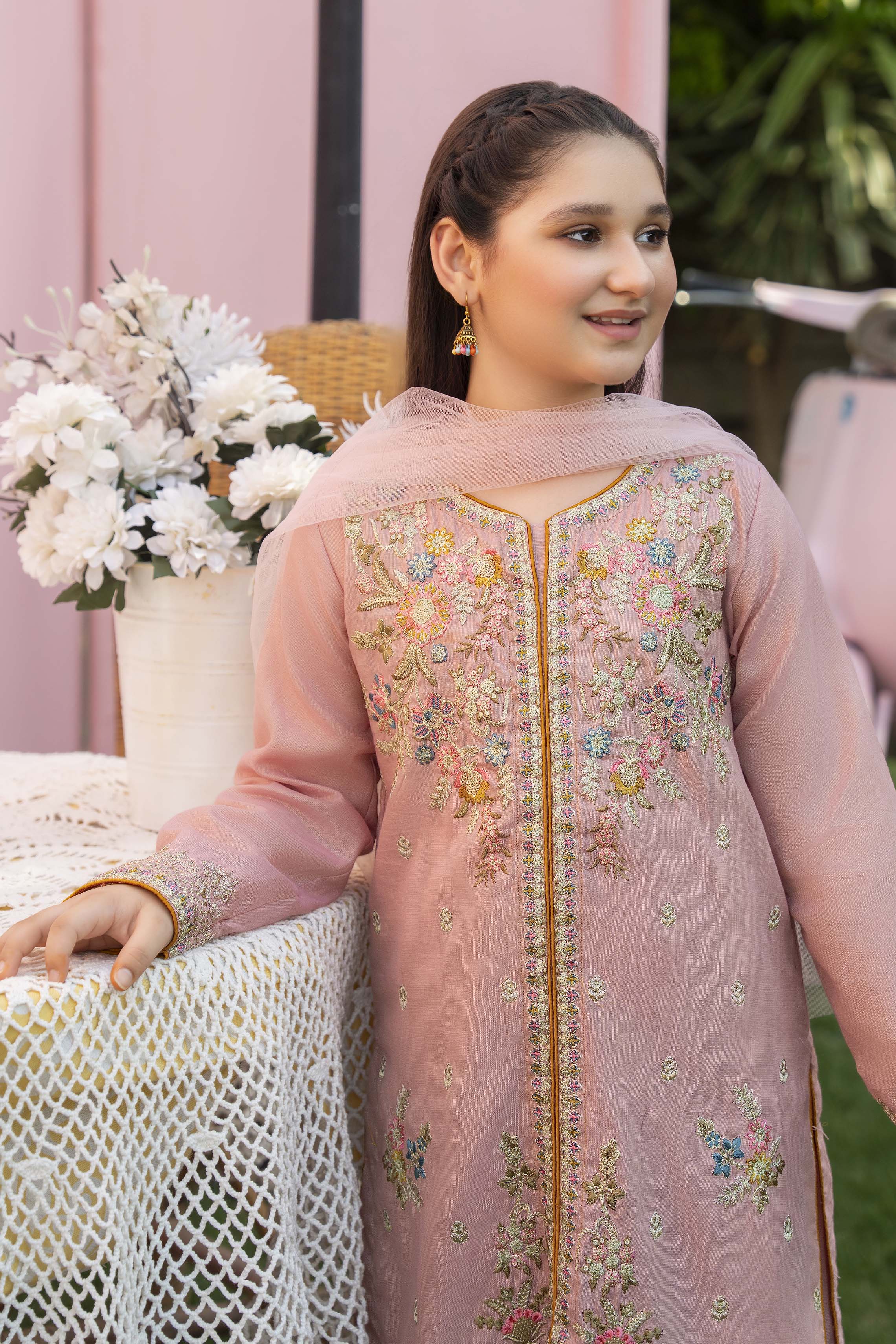 Motif Girls Masoori Embroidered Suit-033 - Image 3