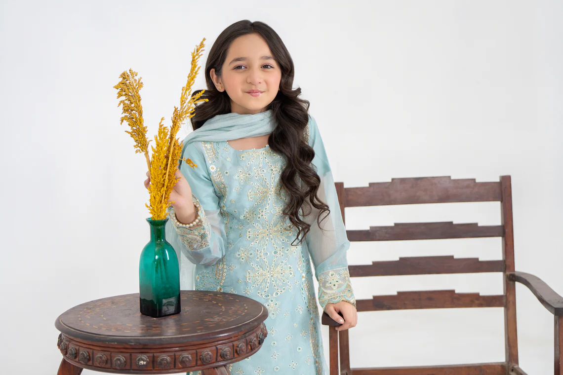 Motif Girls Schifilli Embroidered Suit-579 - Image 5