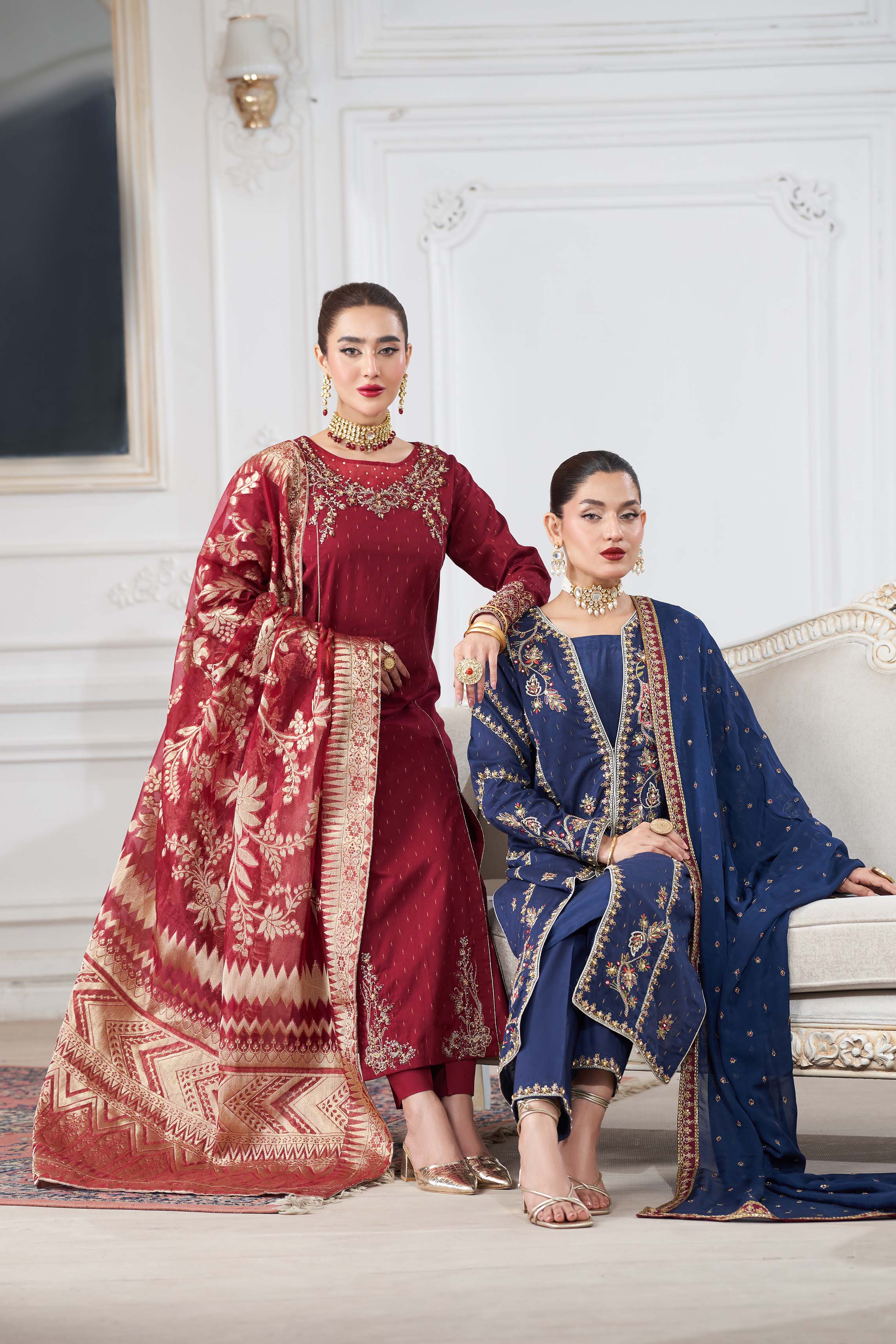 Motif Golden Brosha Embroidered Suit-027 - Image 9