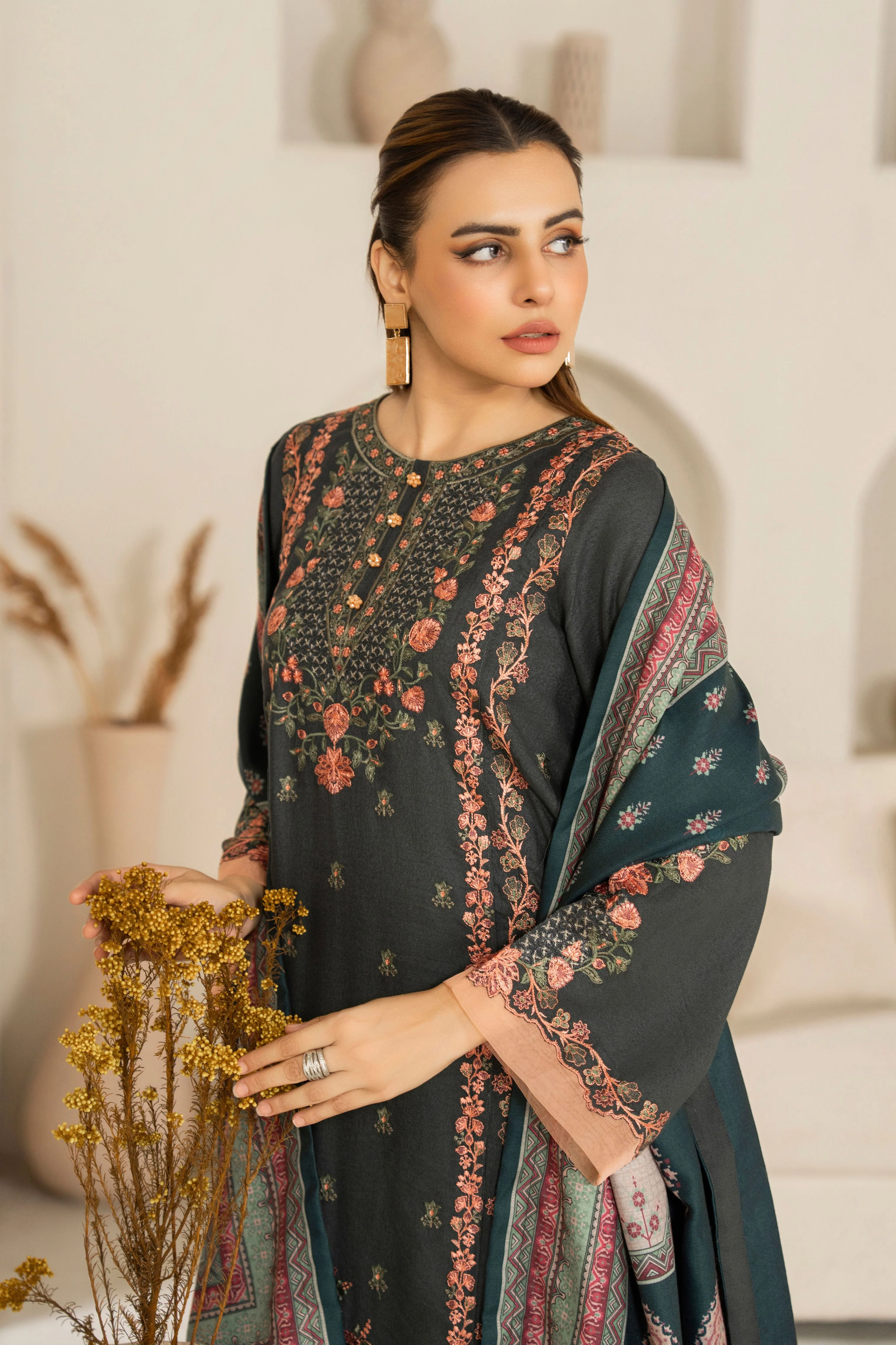 Motif Karandi Embroidered Suit 065 - Image 4