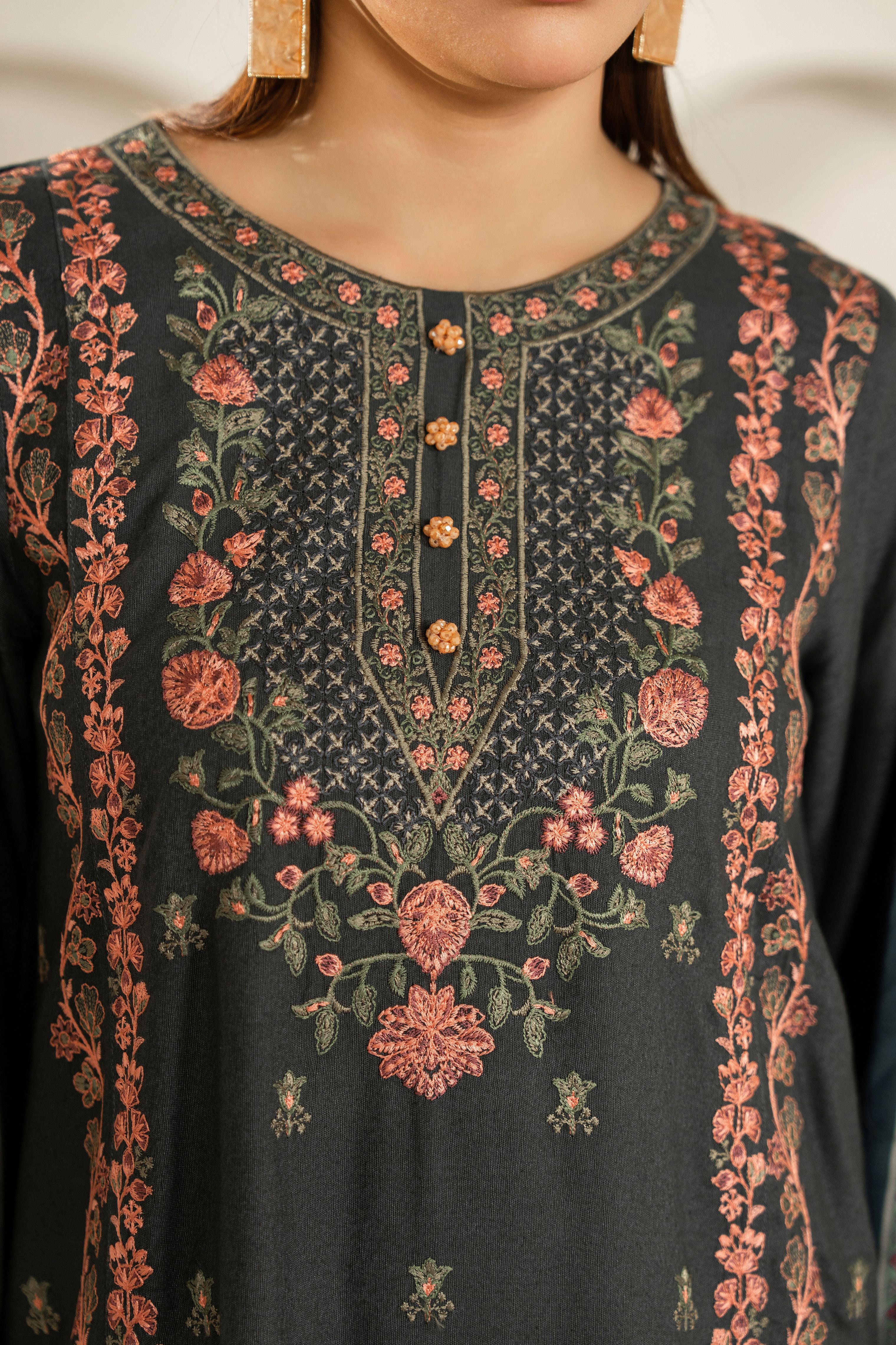 Motif Karandi Embroidered Suit 065 - Image 5