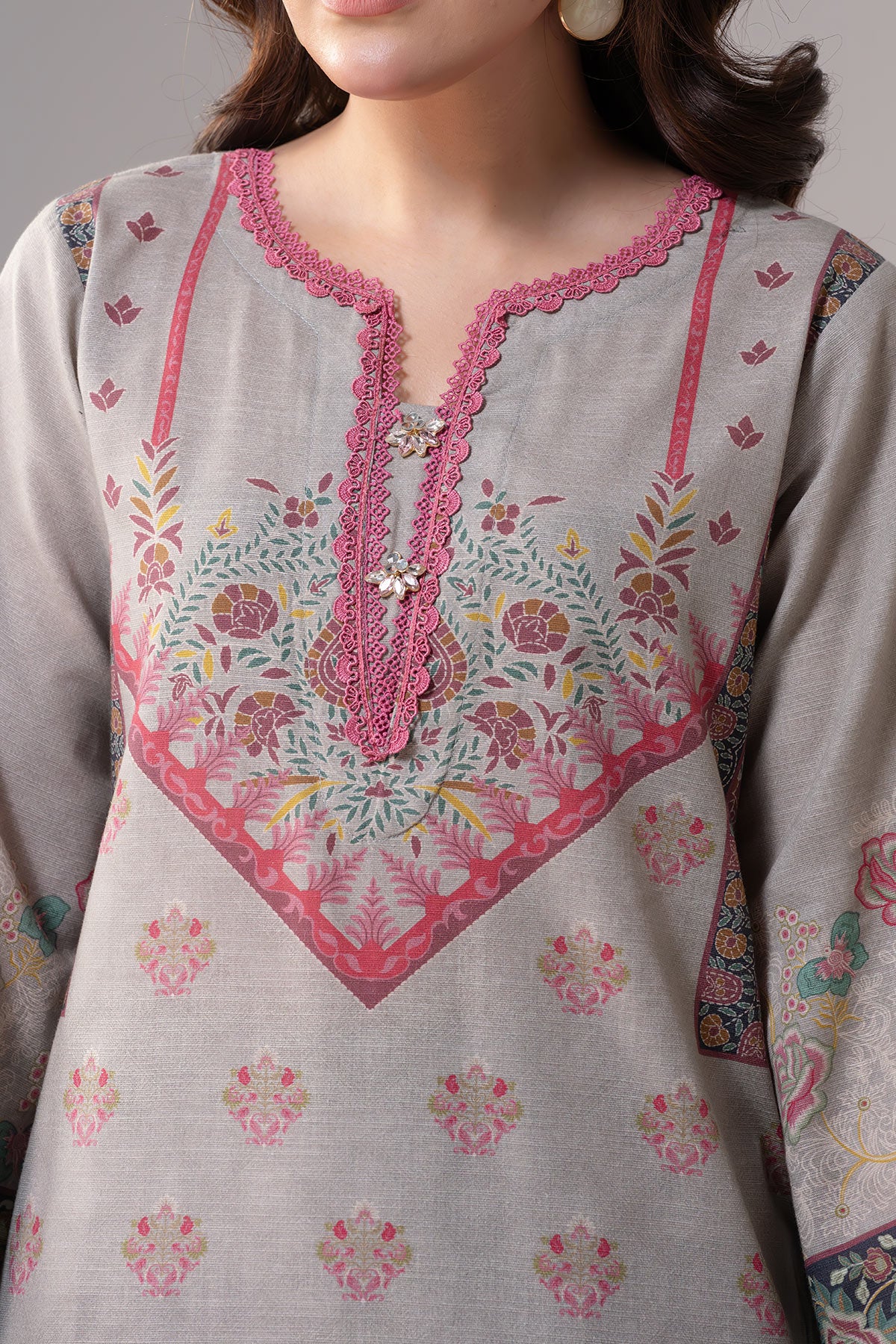 MOTIF KHADDAR PRINTED SUIT-037 - Image 7