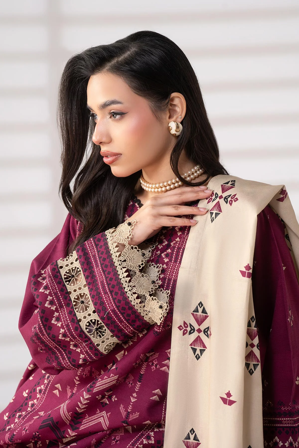 MOTIF KHADDAR PRINTED SUIT-038 - Image 9