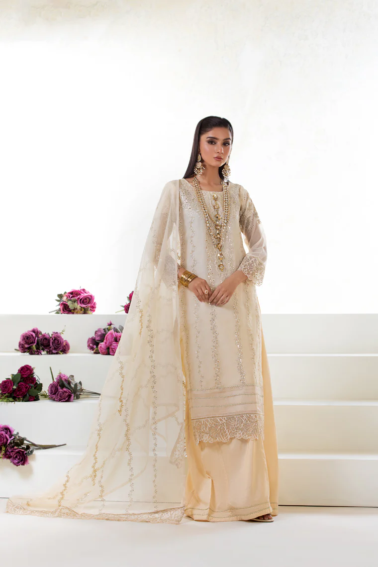 MOTIF KHADDI NET EMBROIDERED SUIT-256 - Image 3