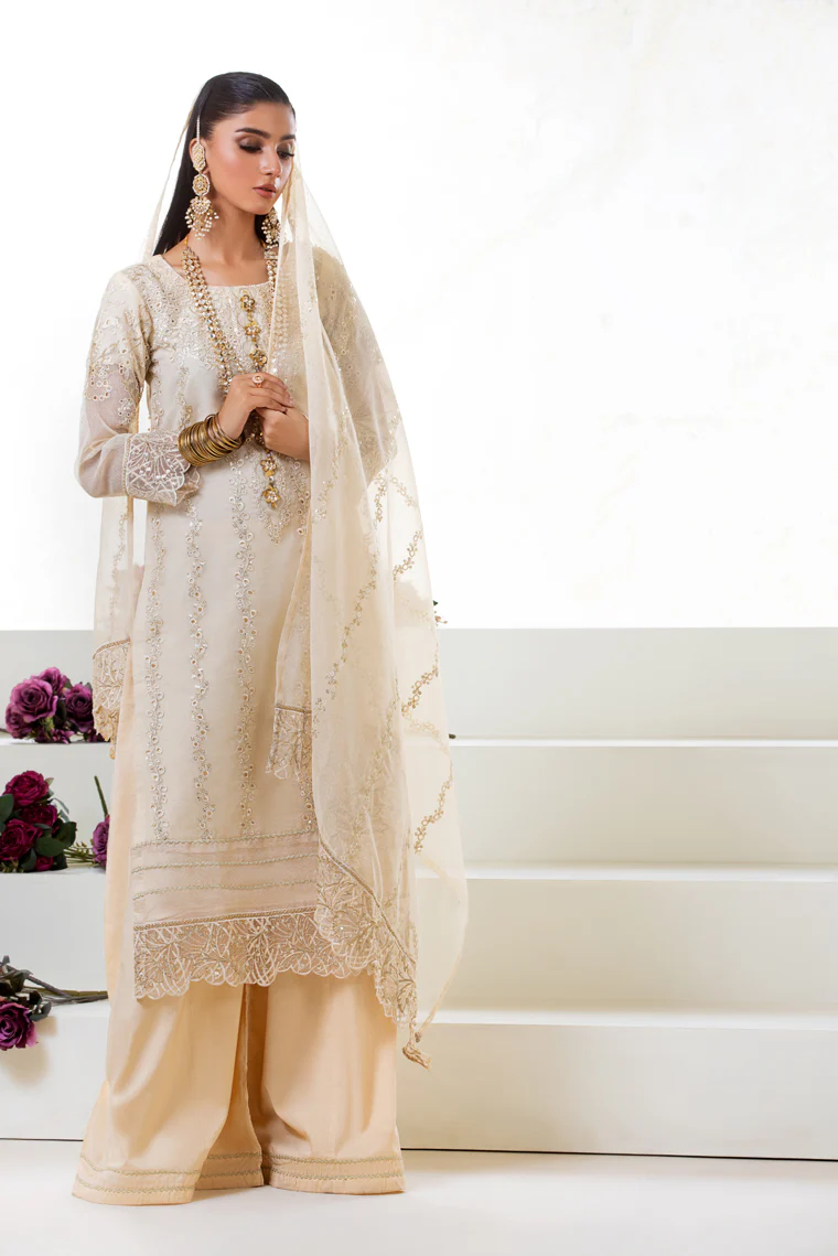 MOTIF KHADDI NET EMBROIDERED SUIT-256 - Image 5