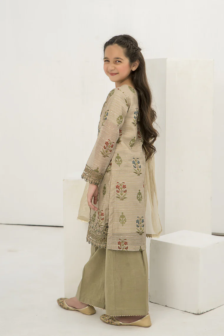 Motif Kids Cotton Silk Embroidered Suit-578 - Image 4