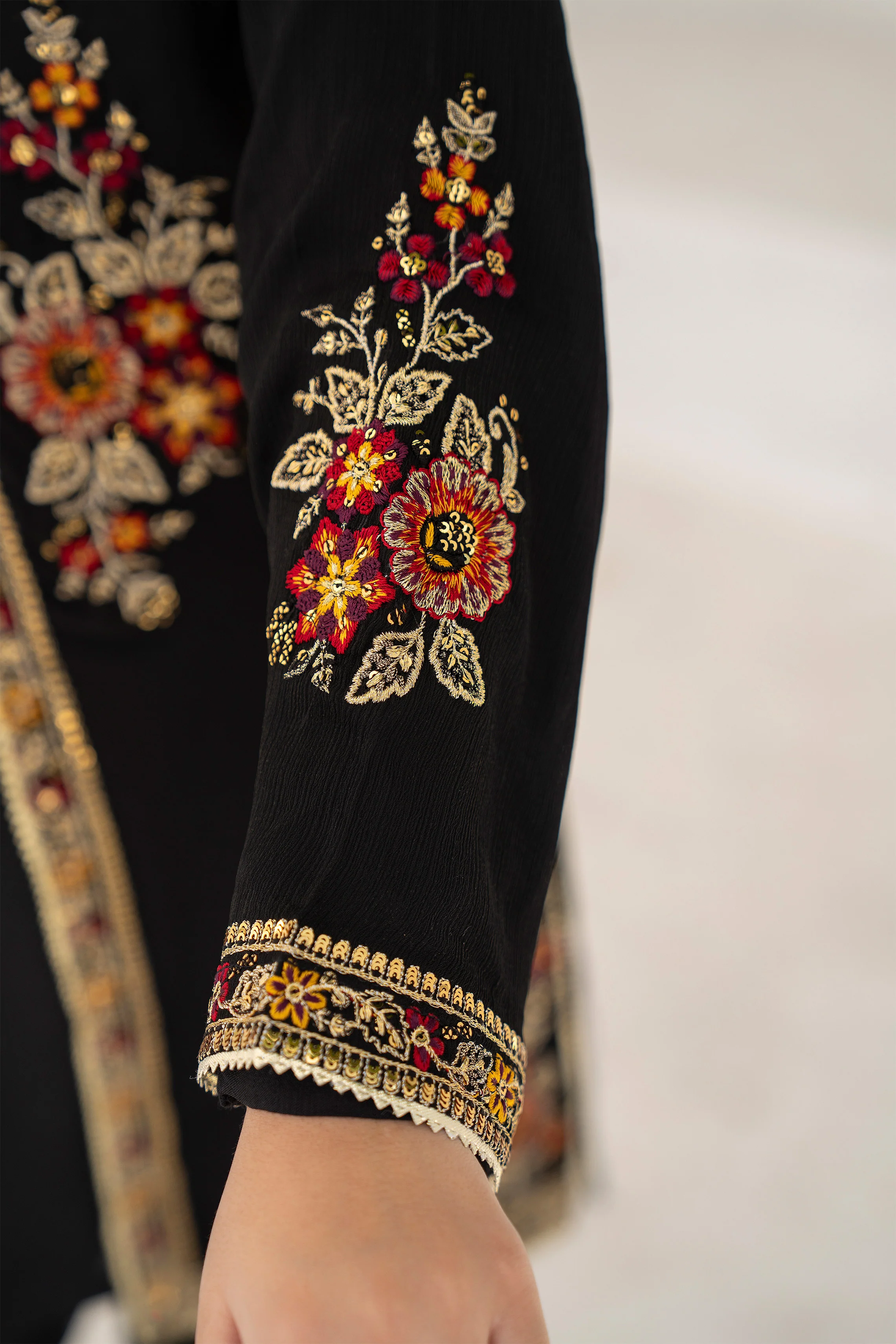 Motif Kids Embroidered Suit-005 - Image 3