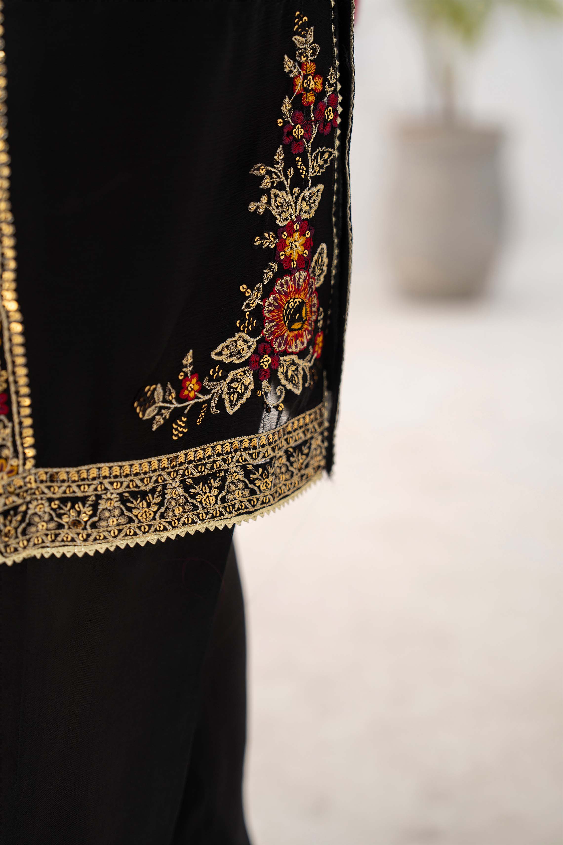 Motif Kids Embroidered Suit-005 - Image 4