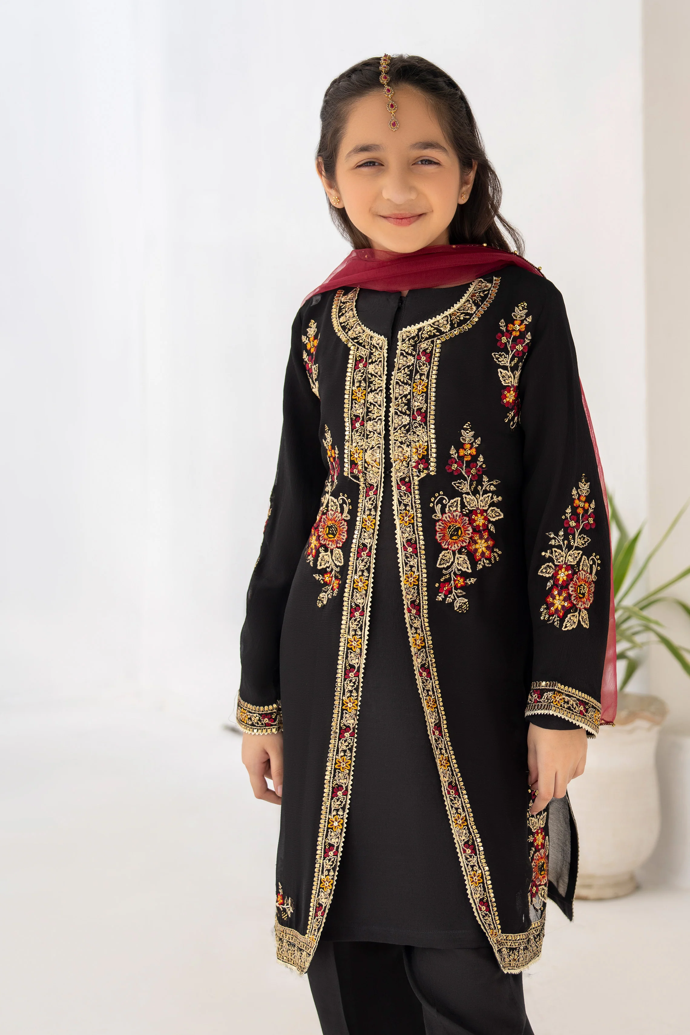 Motif Kids Embroidered Suit-005 - Image 6