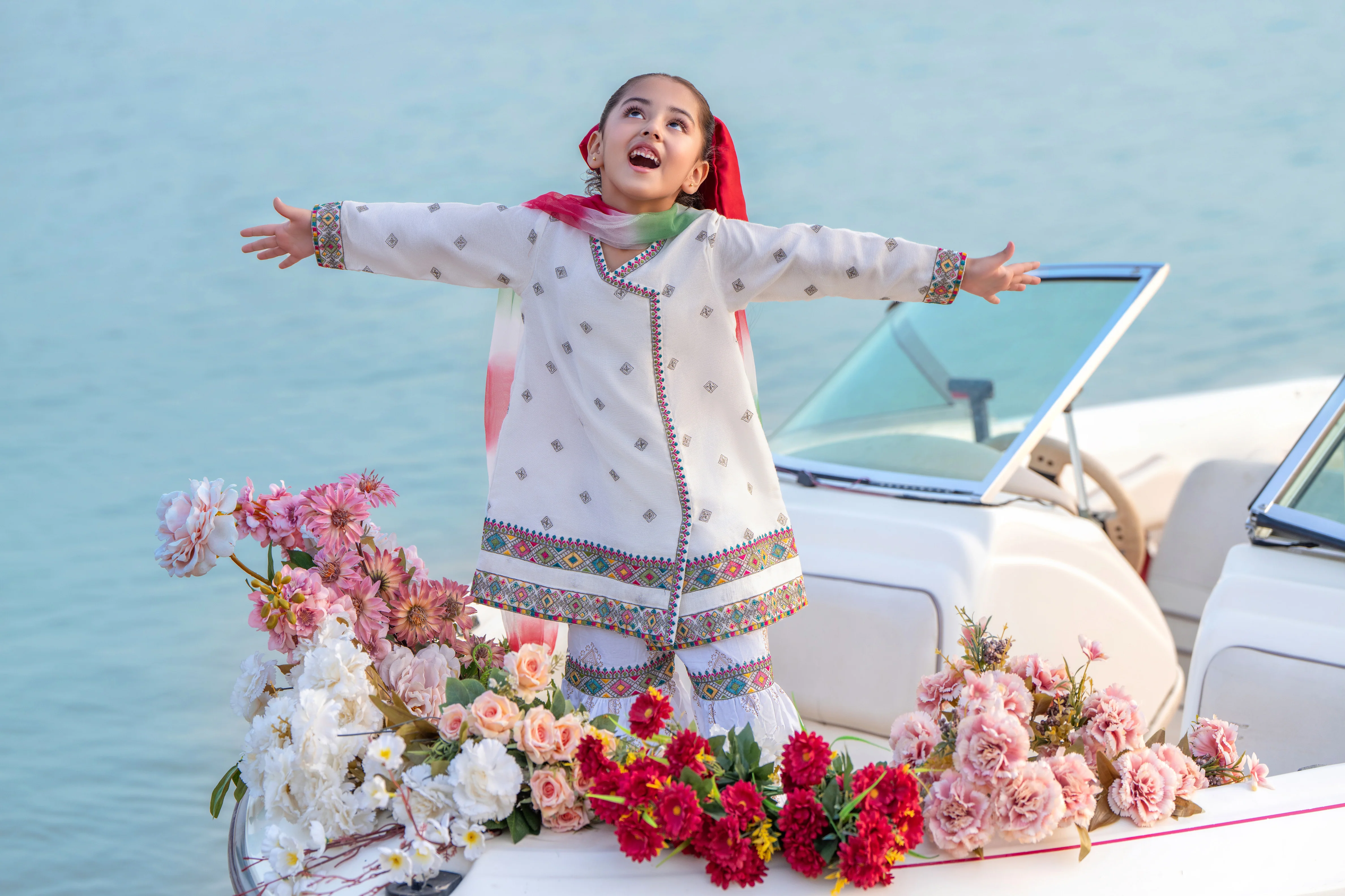 Motif Kids Embroidered Suit-015 - Image 3