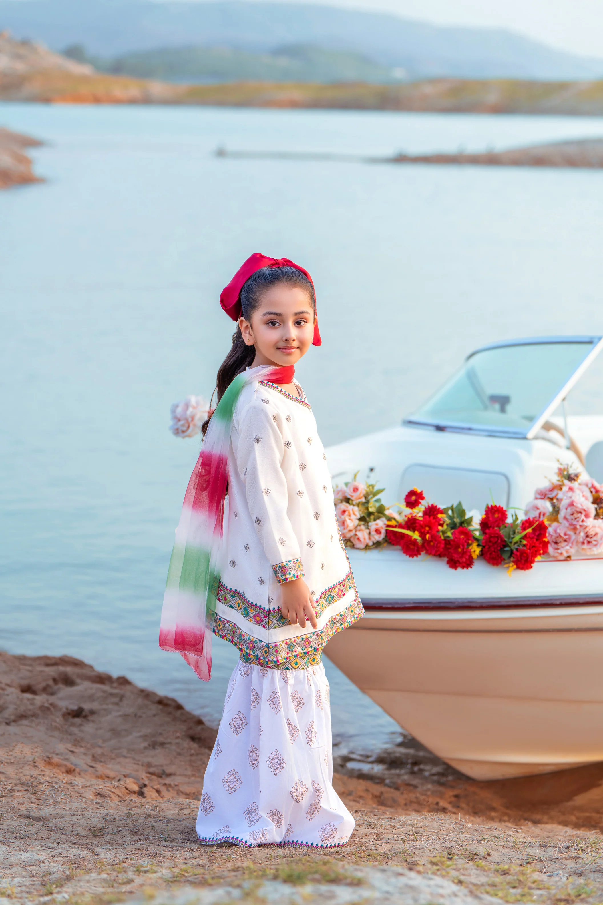 Motif Kids Embroidered Suit-015 - Image 4