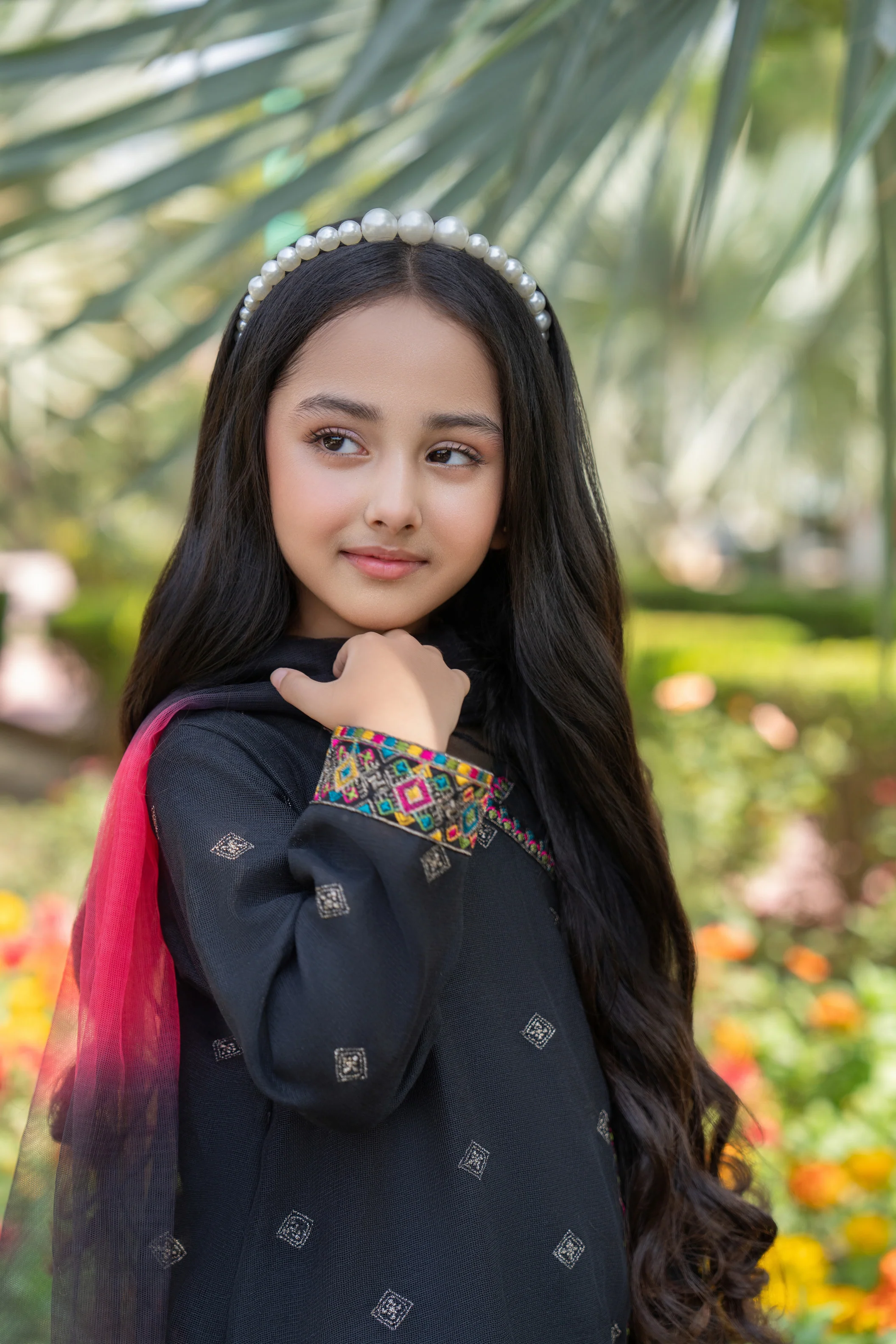 Motif Kids Embroidered Suit-015 - Image 4