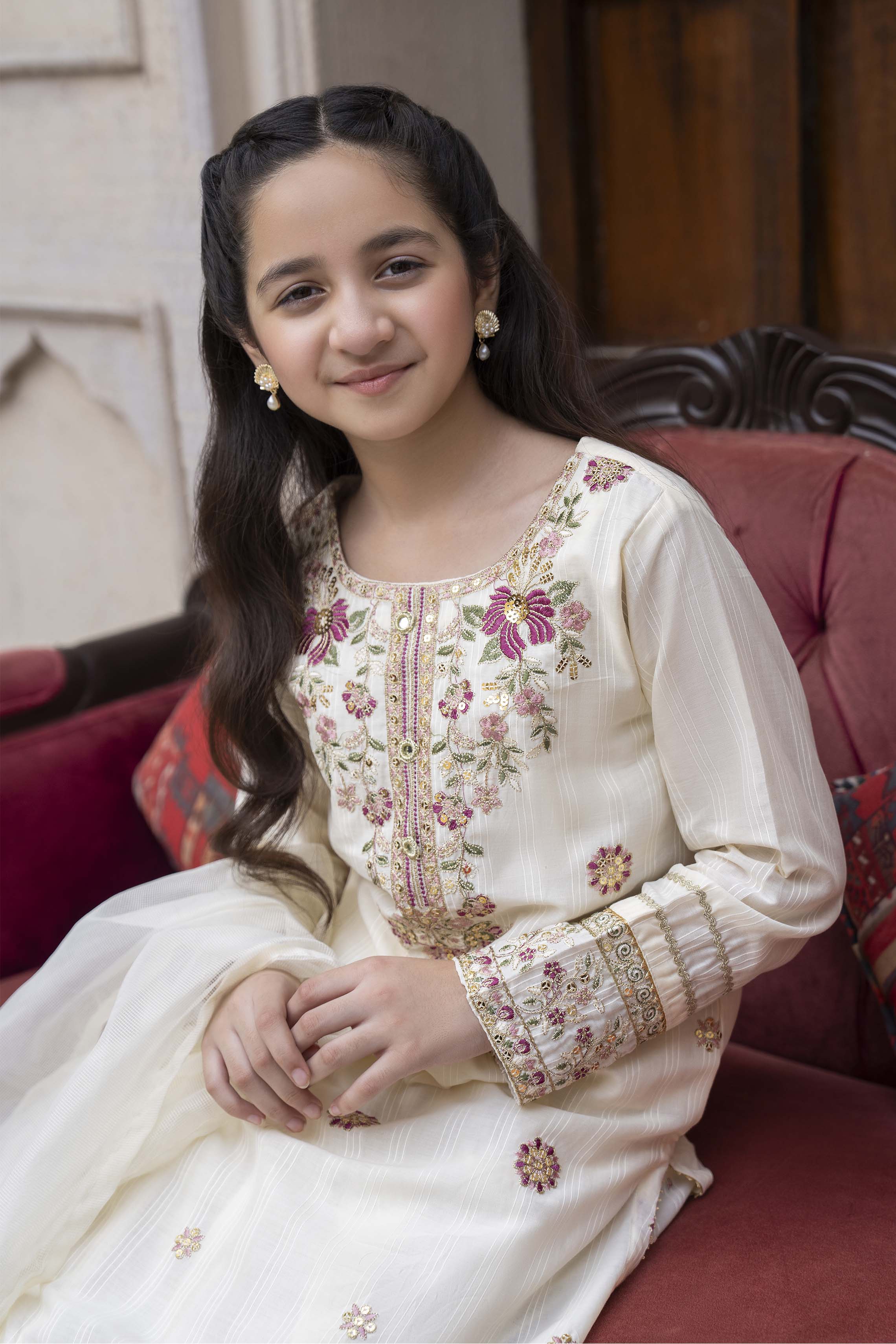 Motif Kids Lawn Embroidered Suit-657 - Image 4