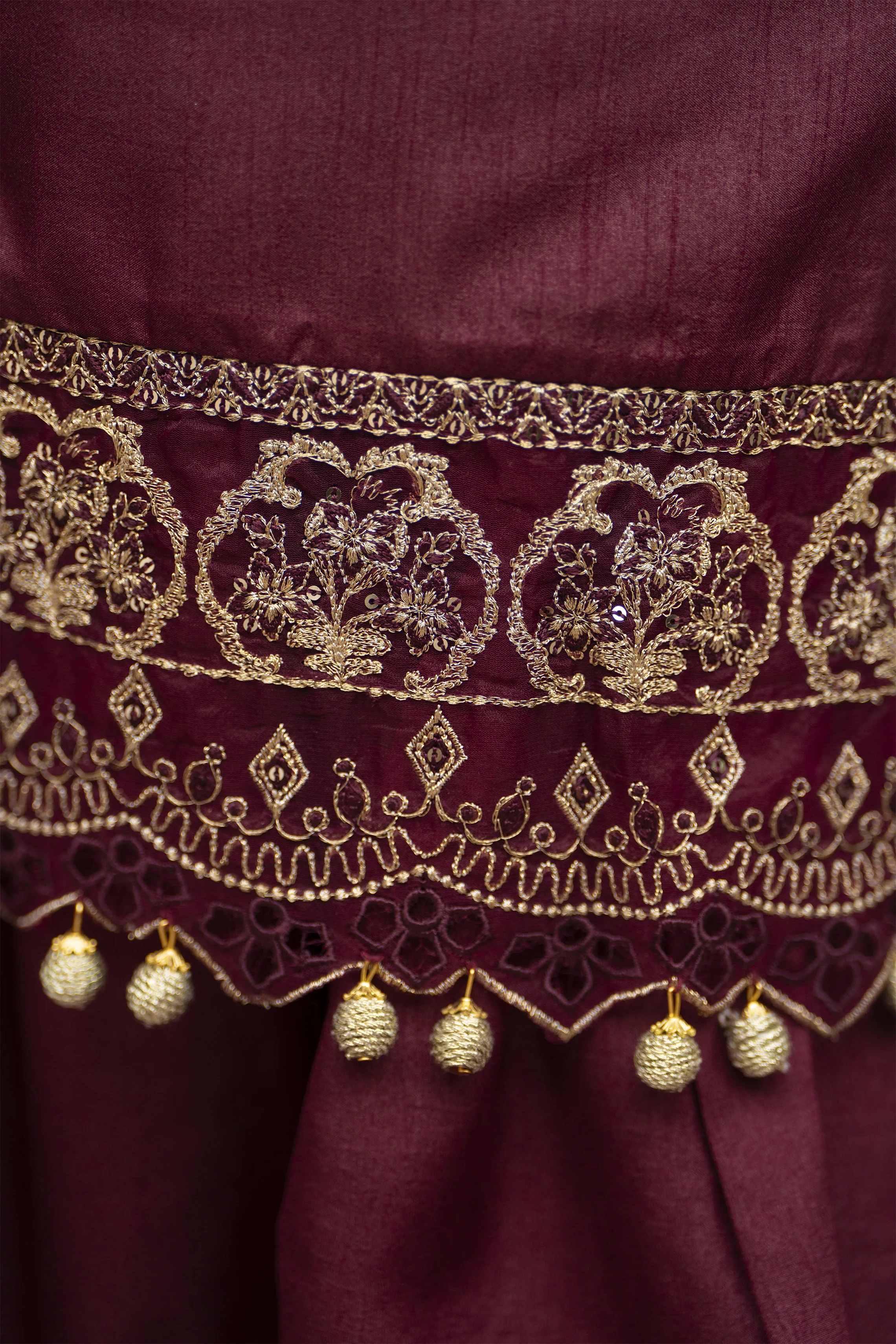 Motif Kids Viscose Embroidered Suit-658 - Image 3