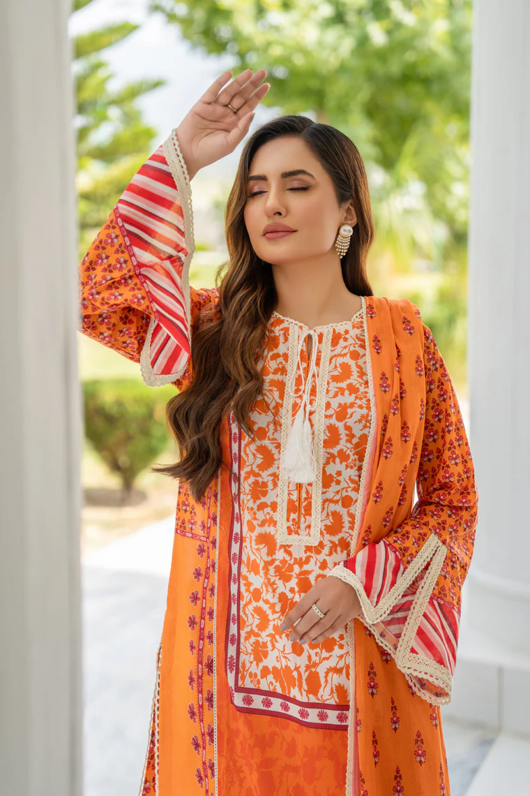 Motif Lawn Printed Suit-009 - Image 4