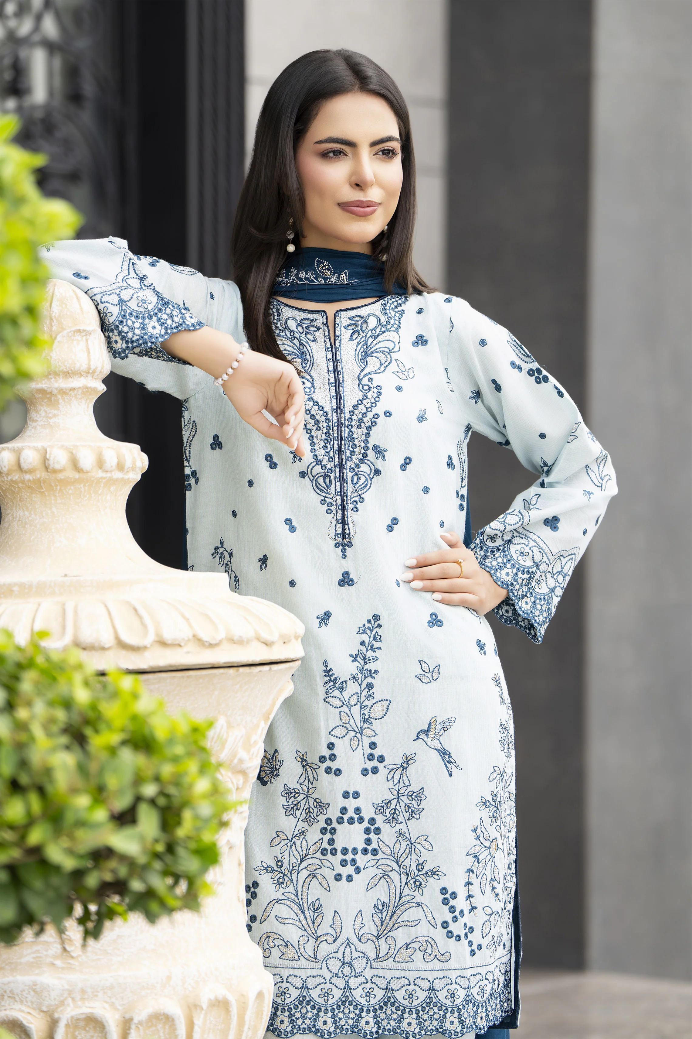 Motif Masoori Embroidered Suit-013 - Image 4