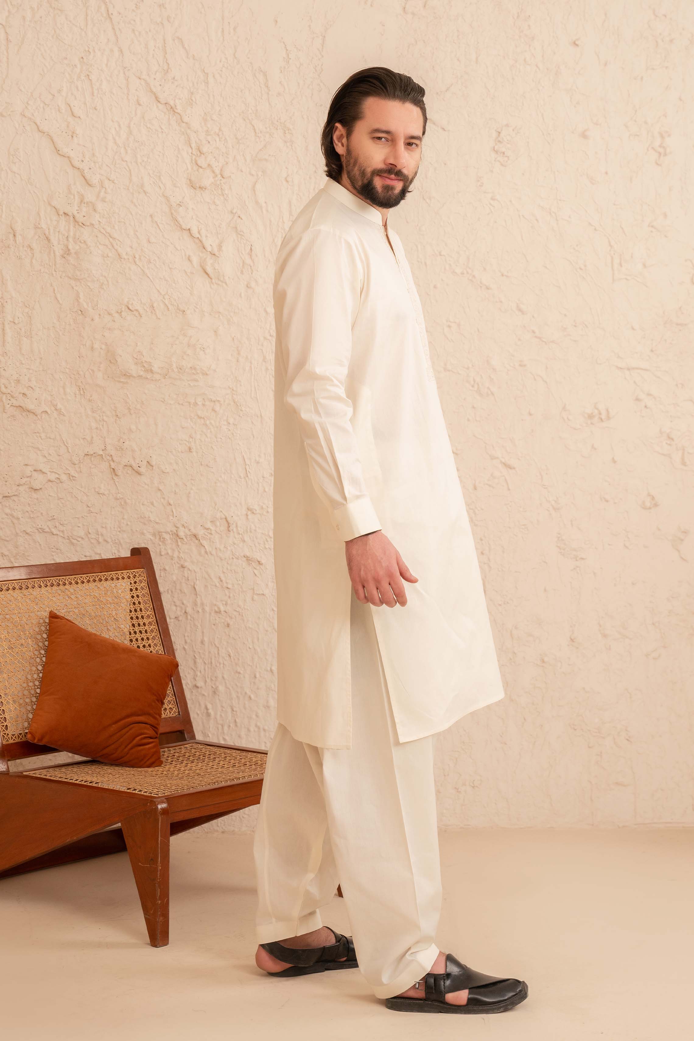 Motif Men Embroidered Shalwar Kameez-15 - Image 4