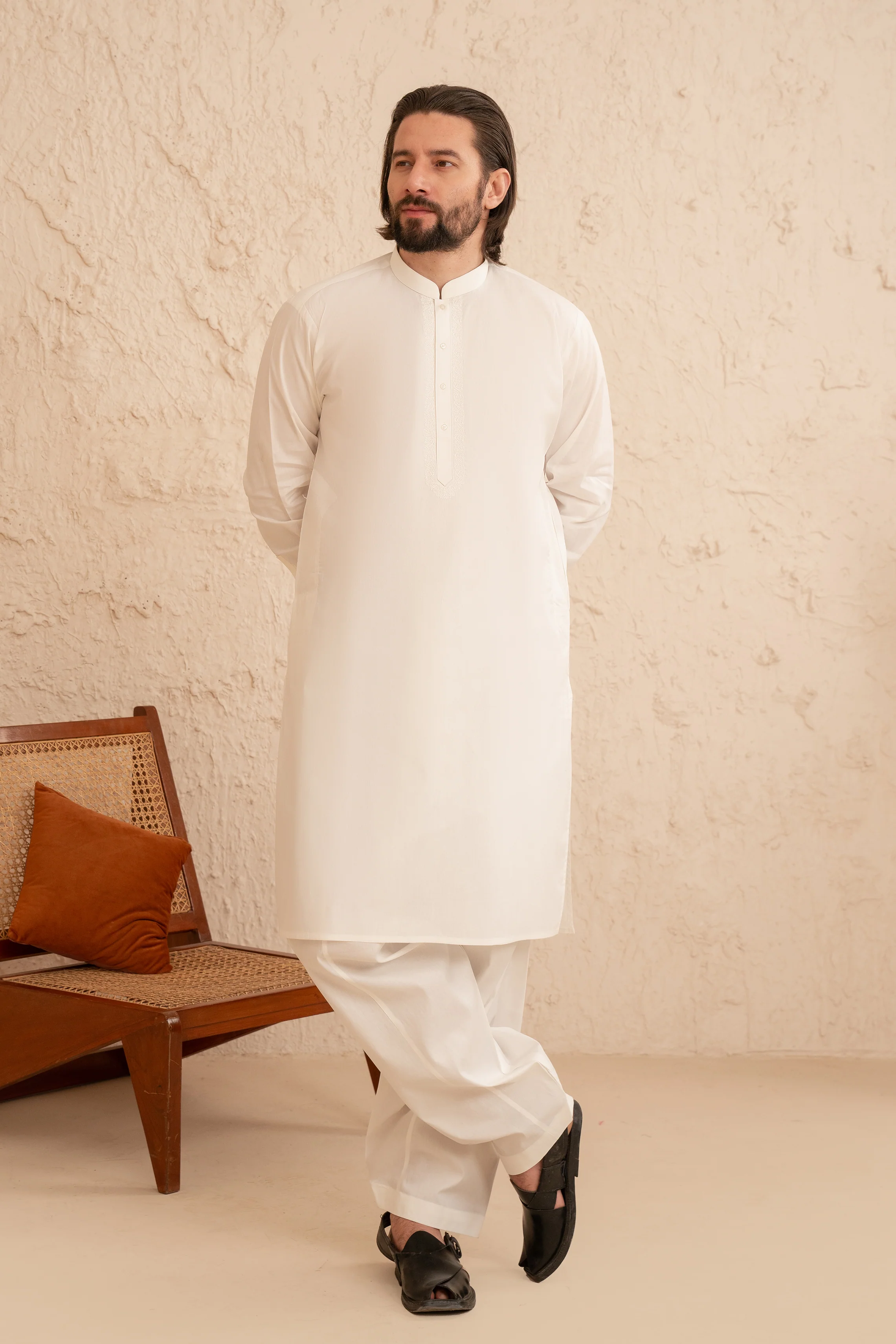Motif Men Embroidered Shalwar Kameez-17 - Image 4