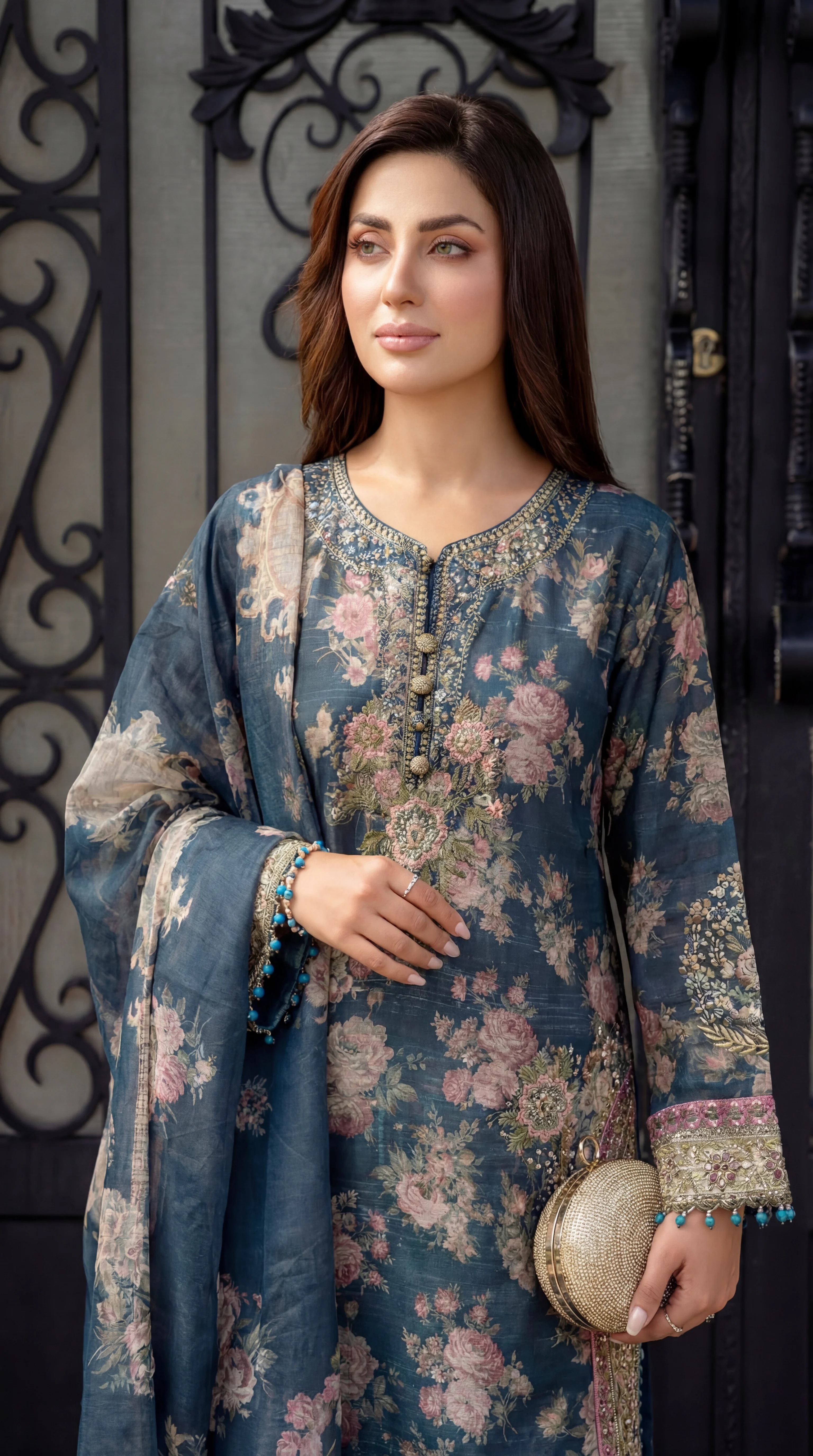 Motif Munar Embroidered suit-3984 - Image 3