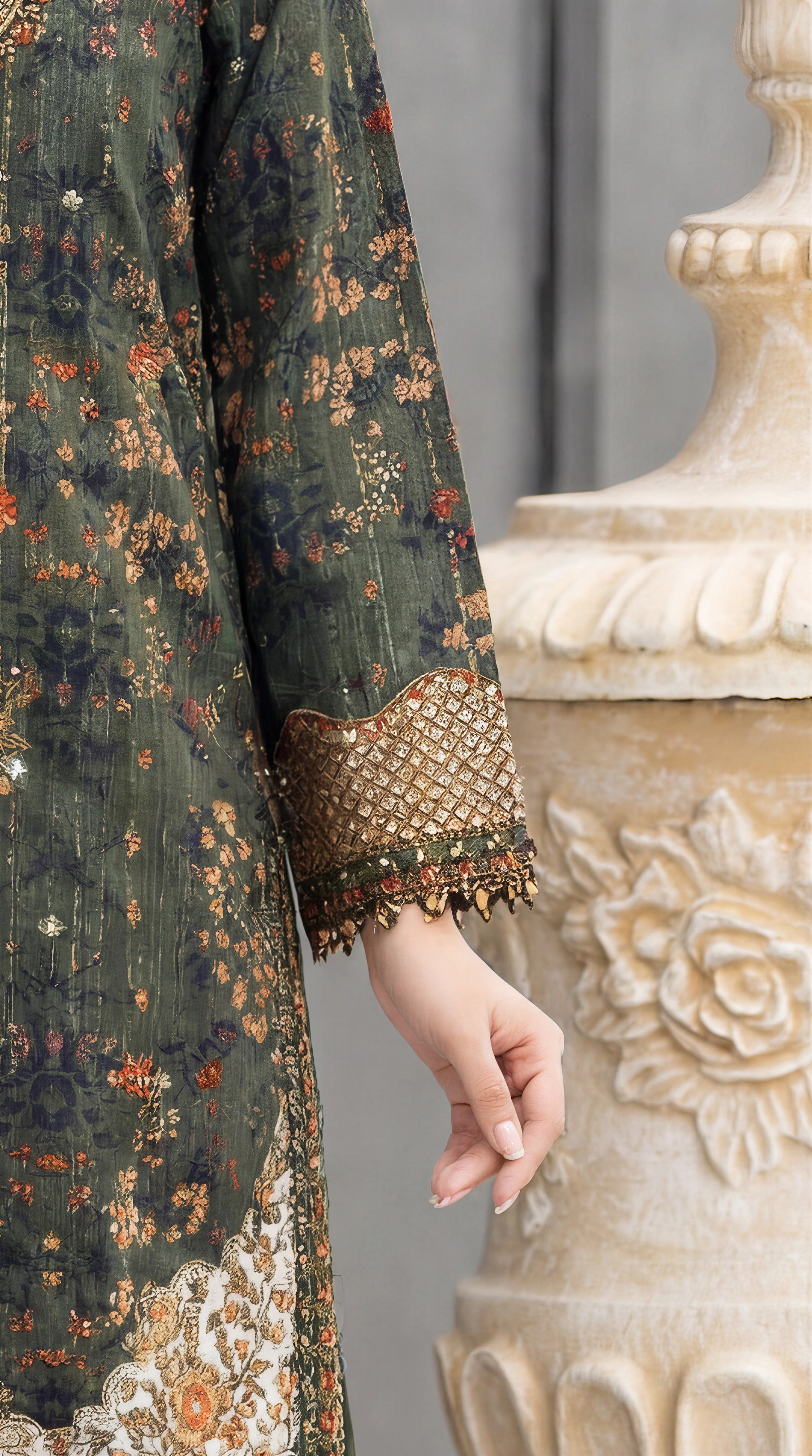 Motif Munar Embroidered suit-3993 - Image 5