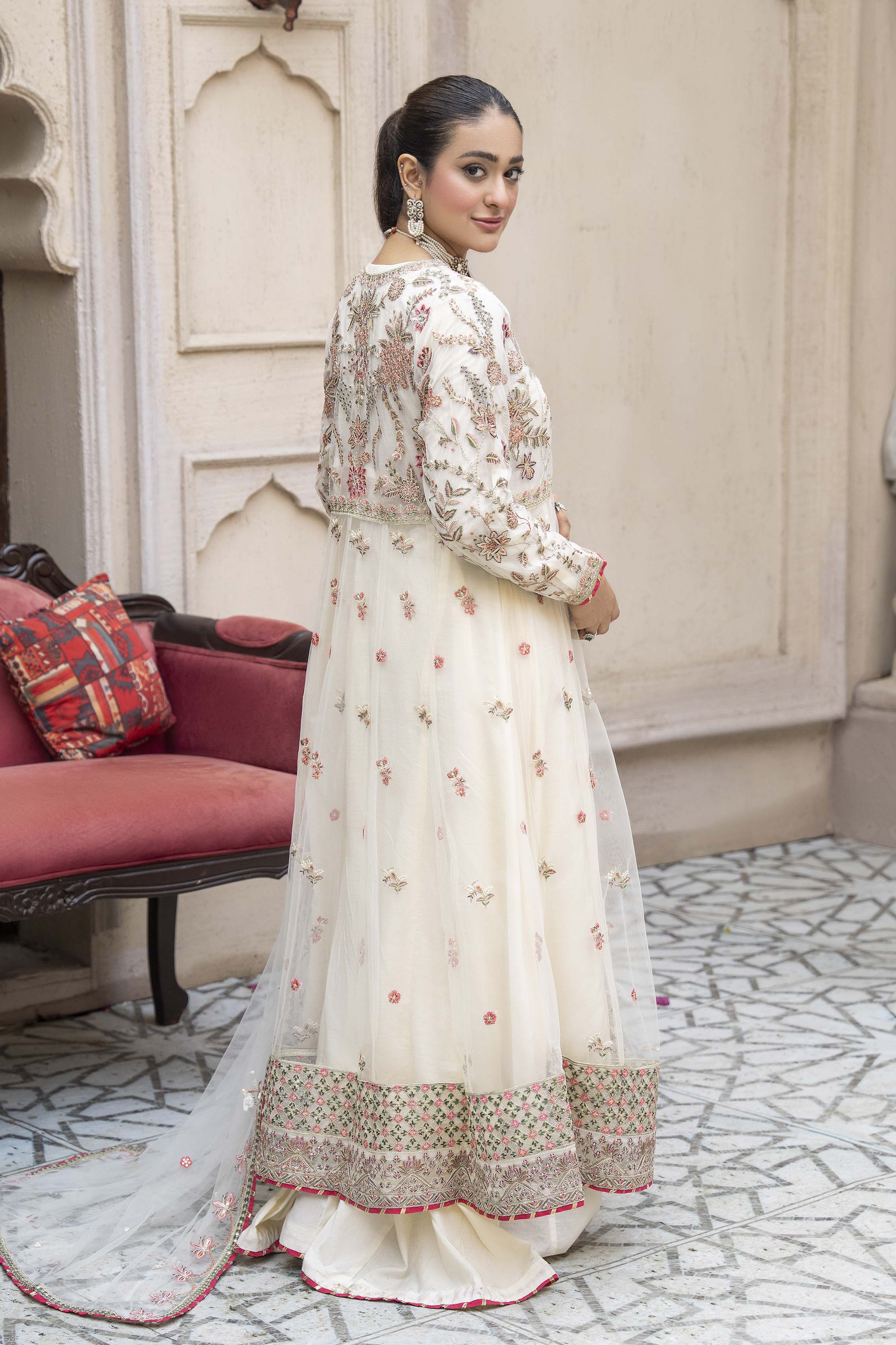 Motif Net Embroidered Suit-038 - Image 6