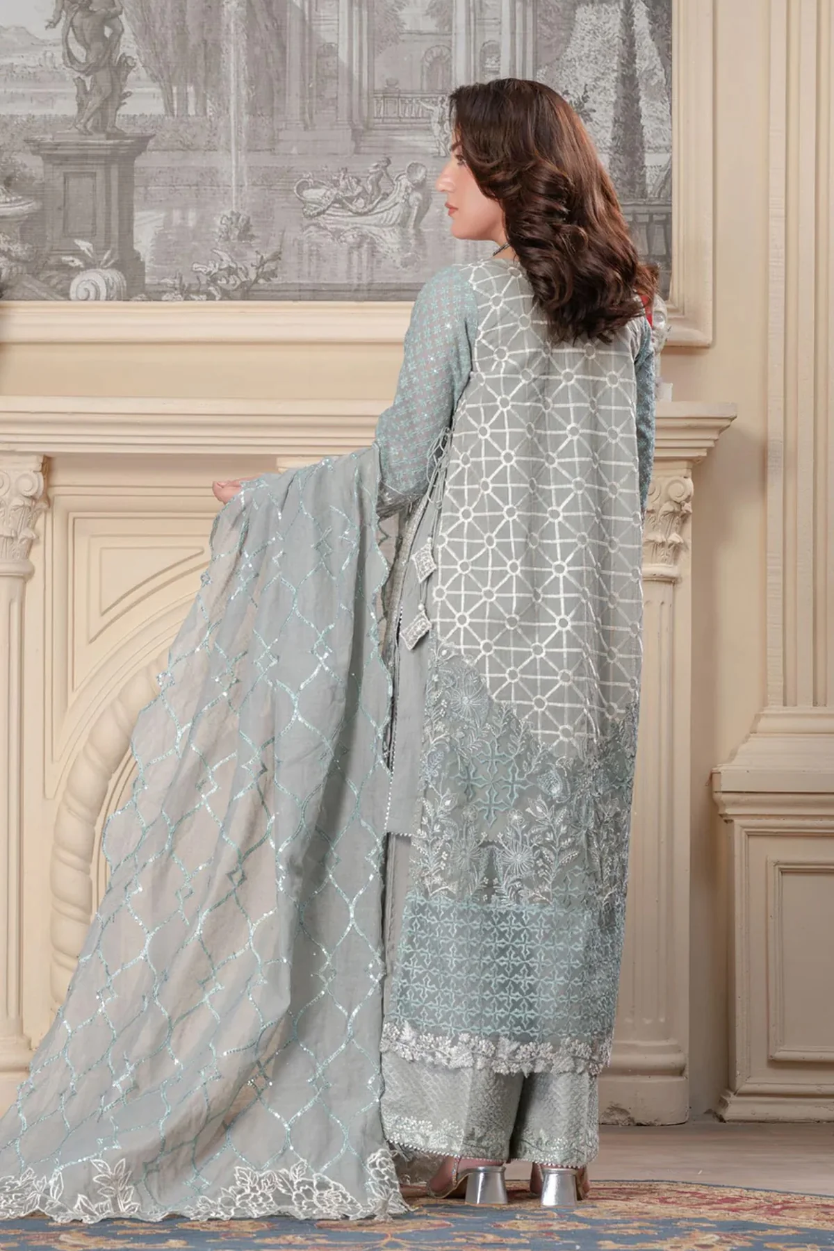 Motif Poly Corduroy Embroidered Suit-362 - Image 10