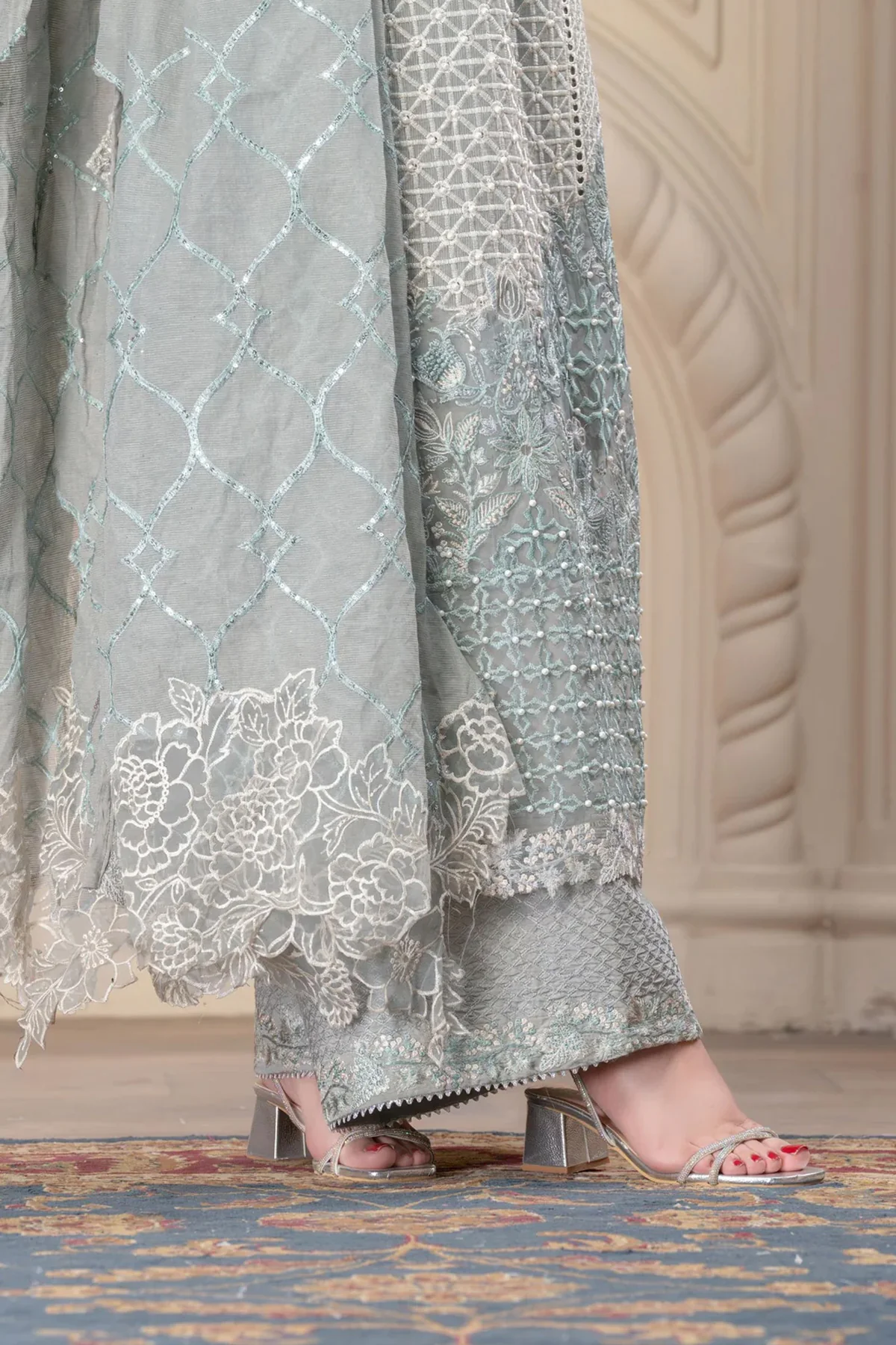 Motif Poly Corduroy Embroidered Suit-362 - Image 9