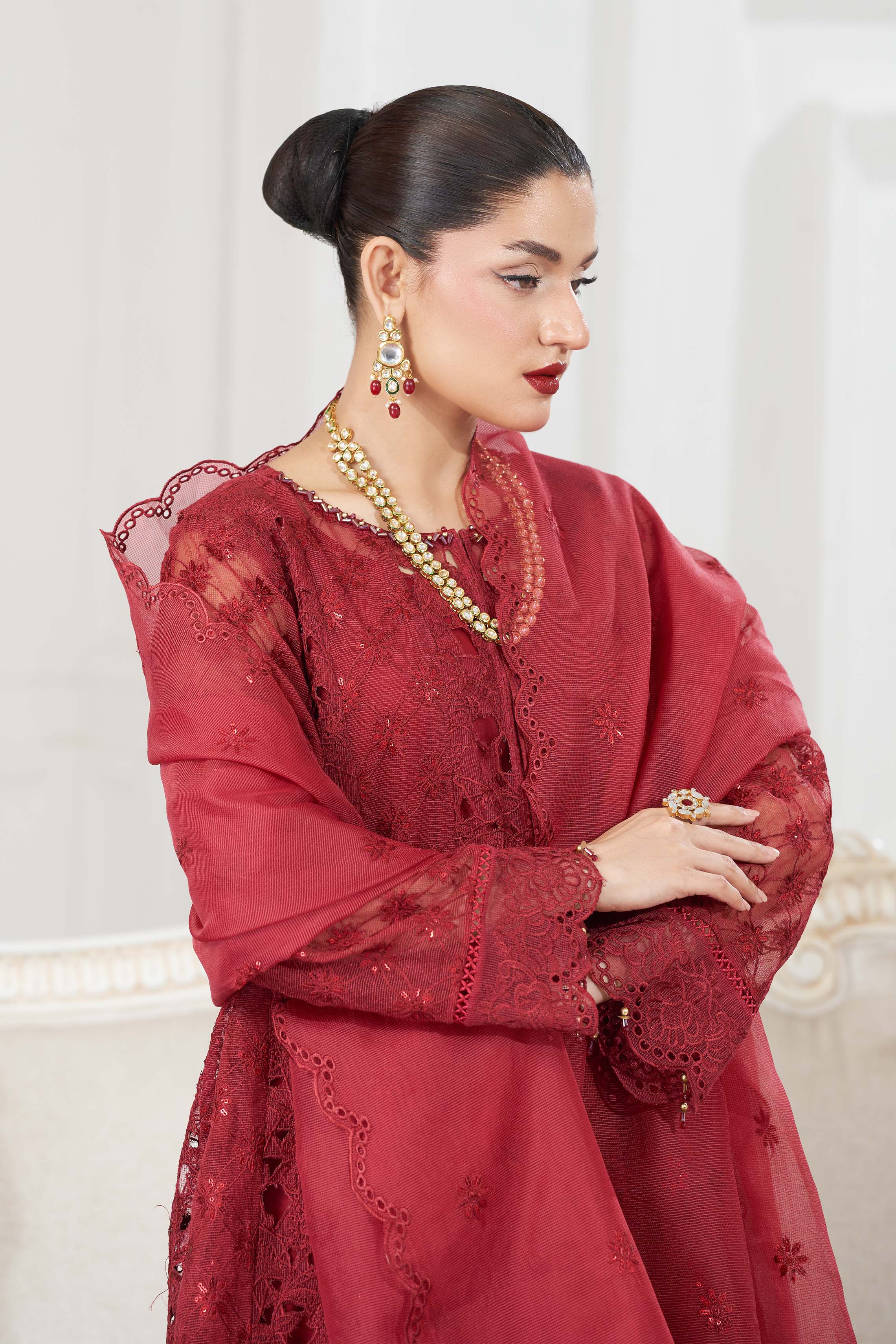 Motif Sequence Embroidered Suit-3724 - Image 3