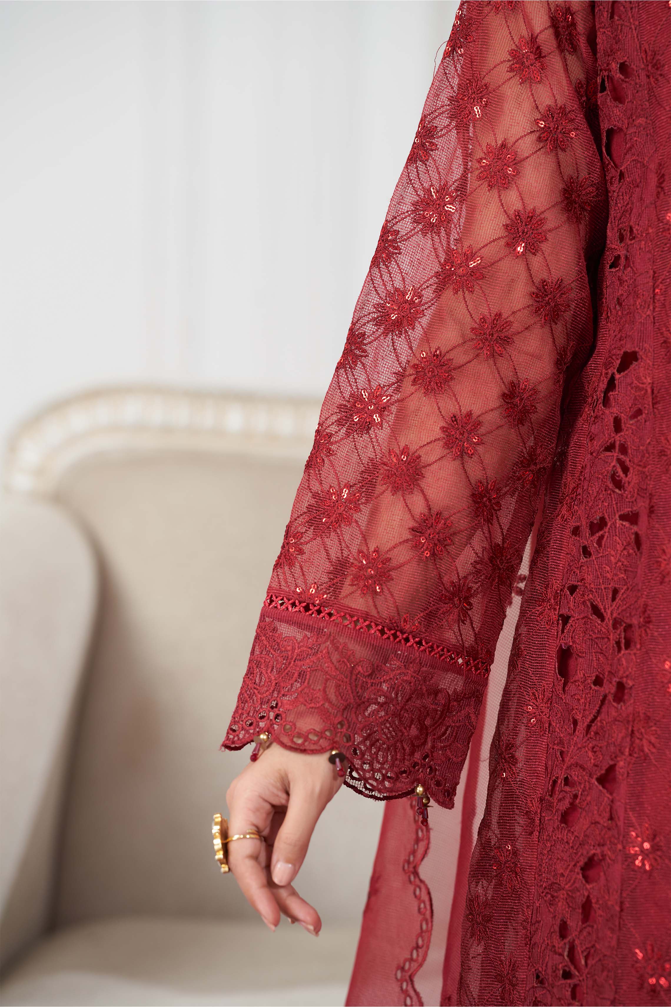 Motif Sequence Embroidered Suit-3724 - Image 4