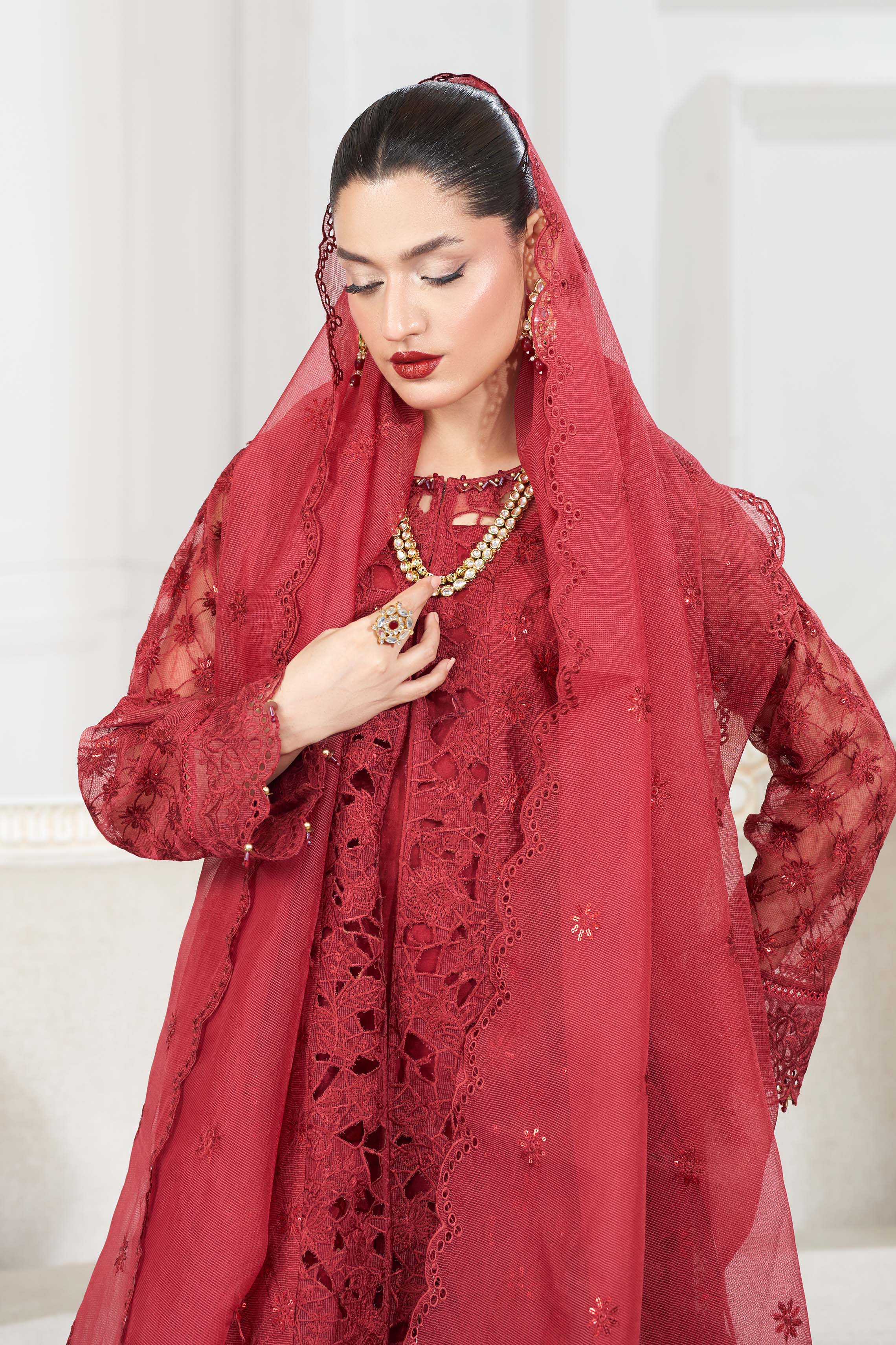 Motif Sequence Embroidered Suit-3724 - Image 5