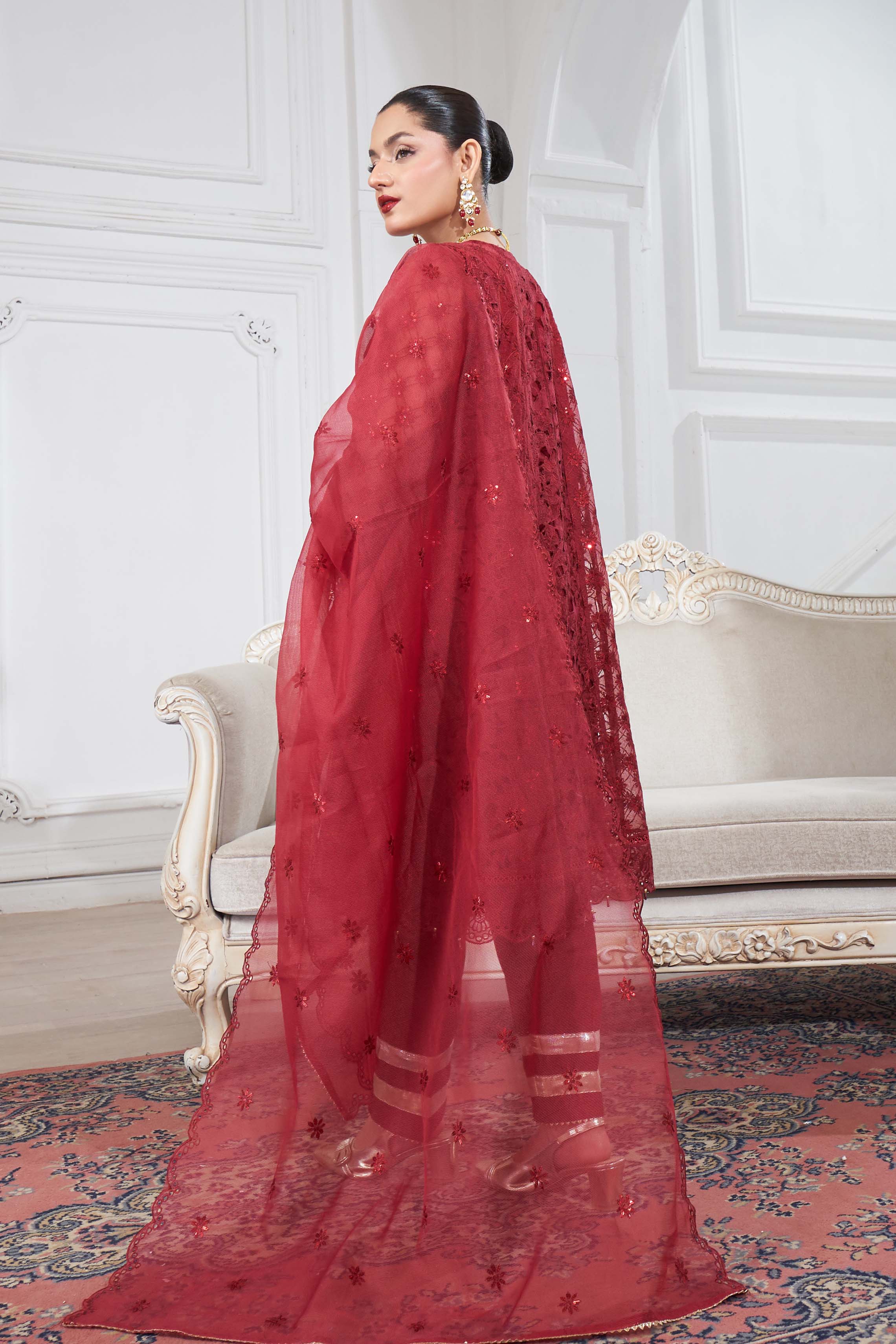 Motif Sequence Embroidered Suit-3724 - Image 7