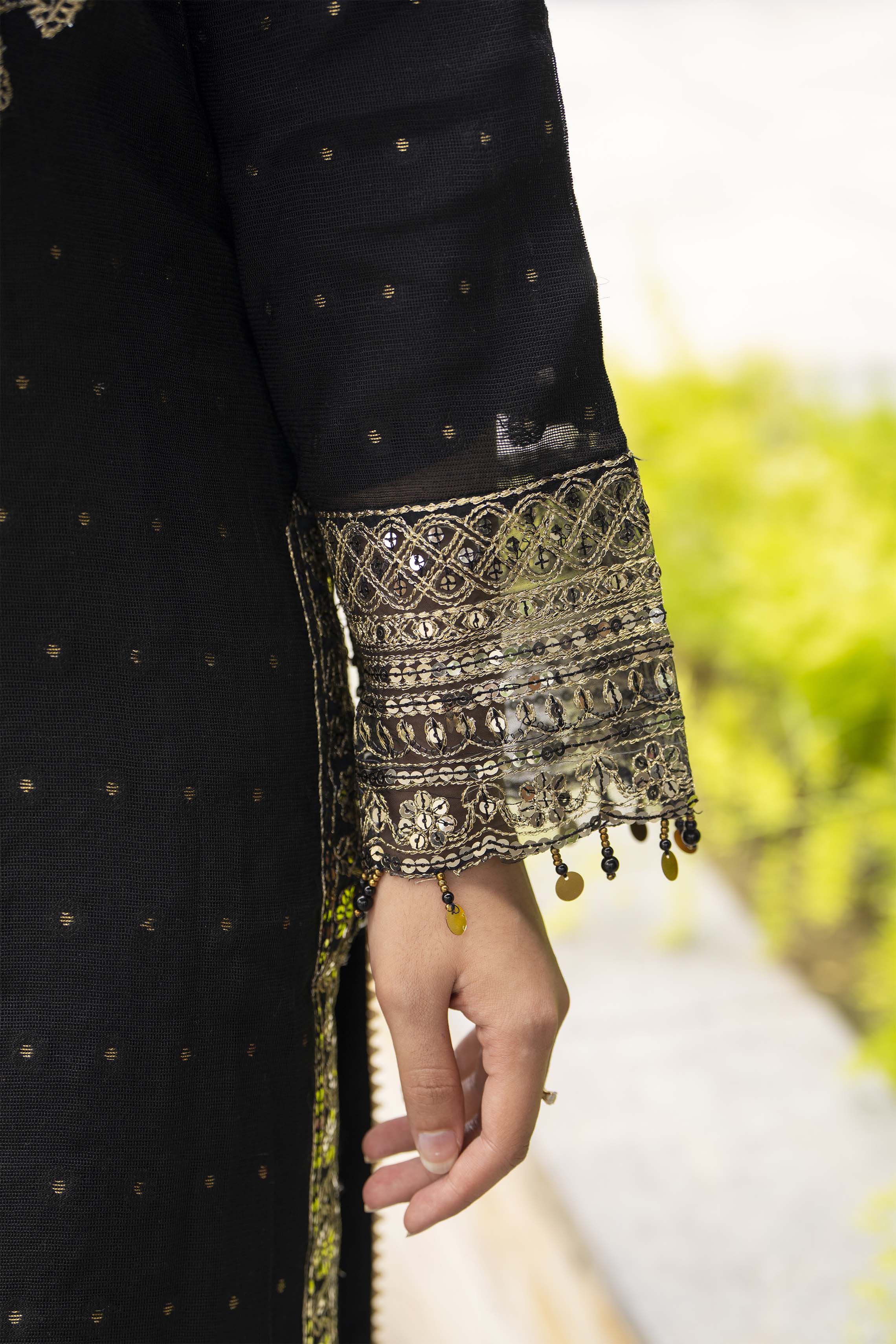 Motif Sequence Embroidered Suit-3807 - Image 3