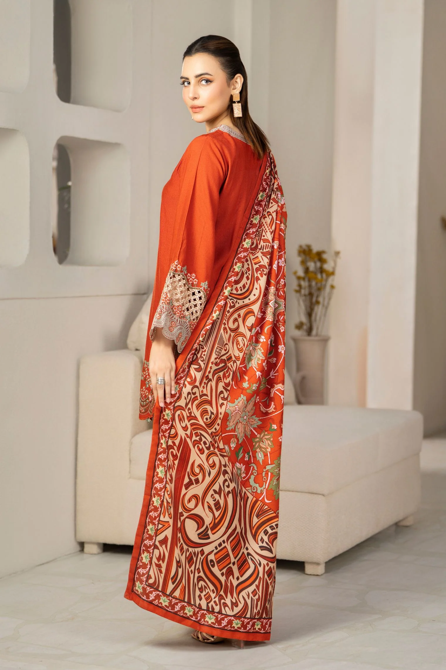 Motif Silk Karandi Embroidered Suit-054 - Image 3