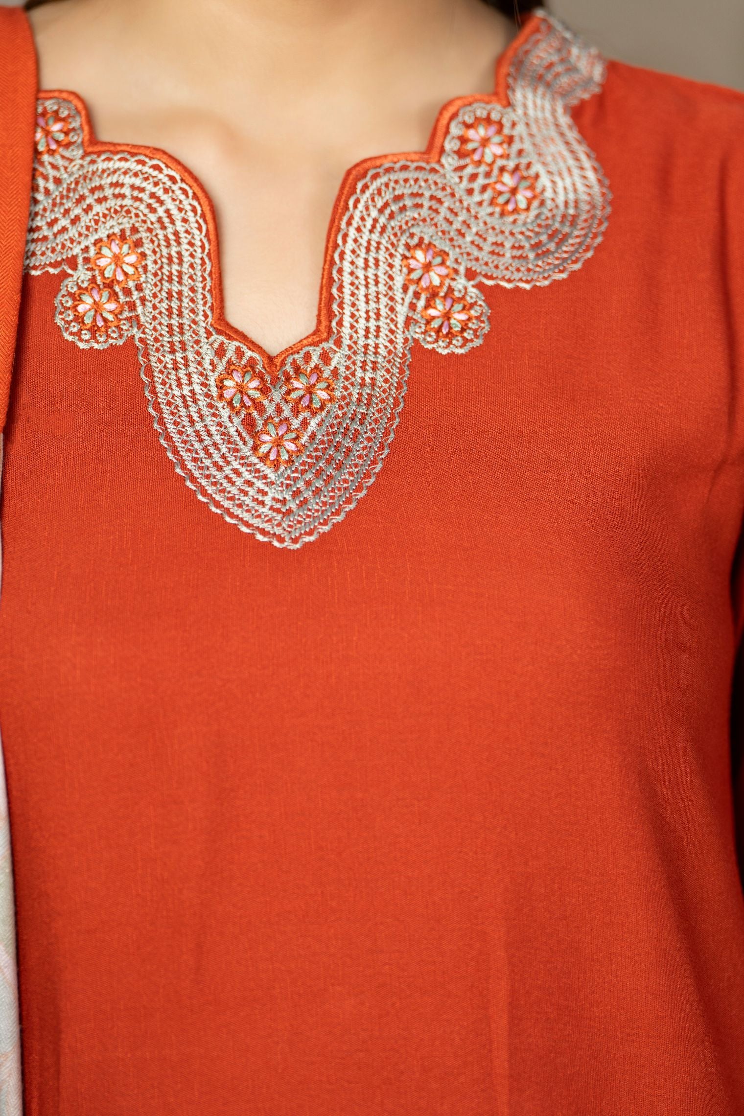 Motif Silk Karandi Embroidered Suit-054 - Image 4