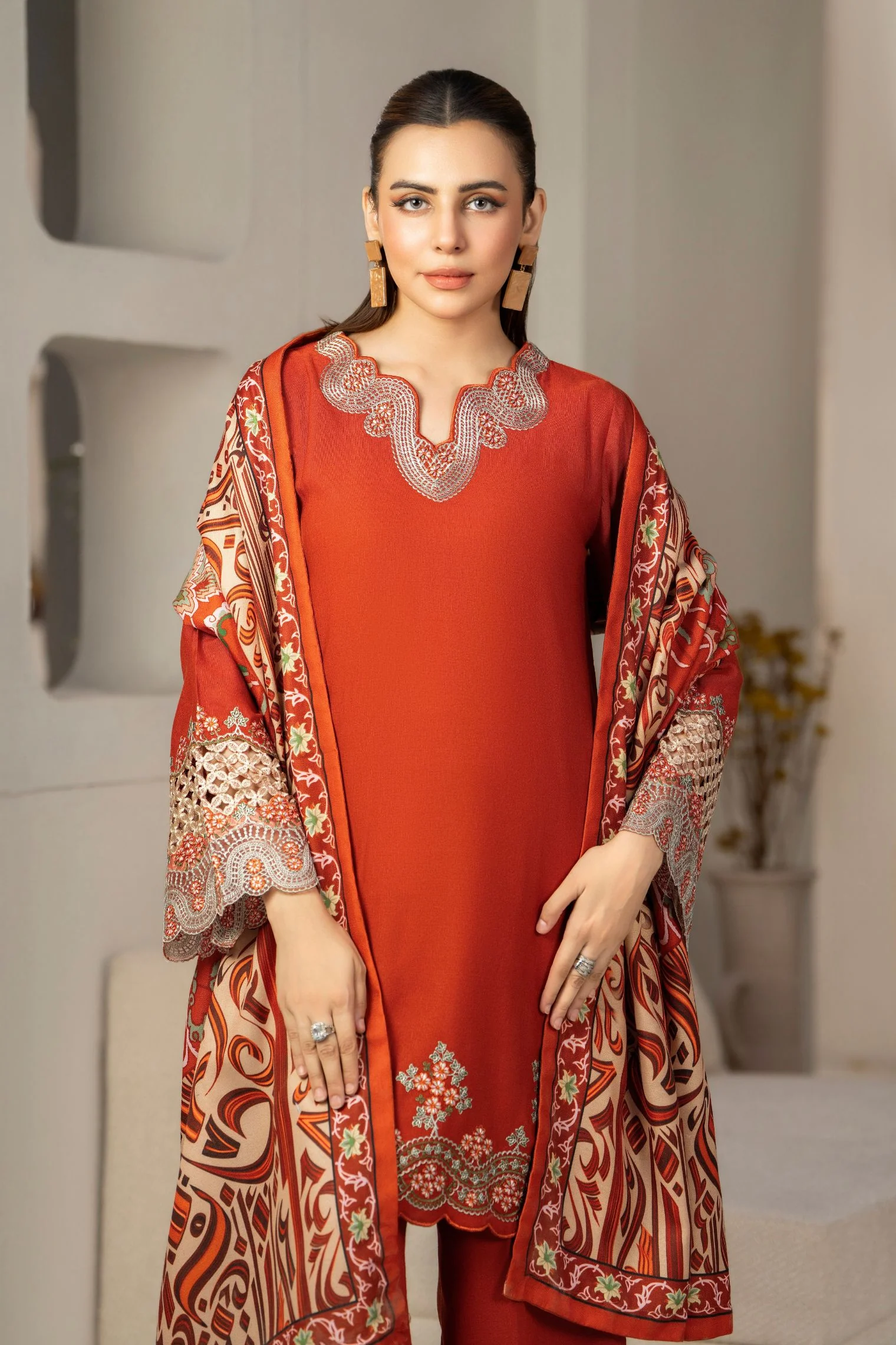 Motif Silk Karandi Embroidered Suit-054 - Image 5