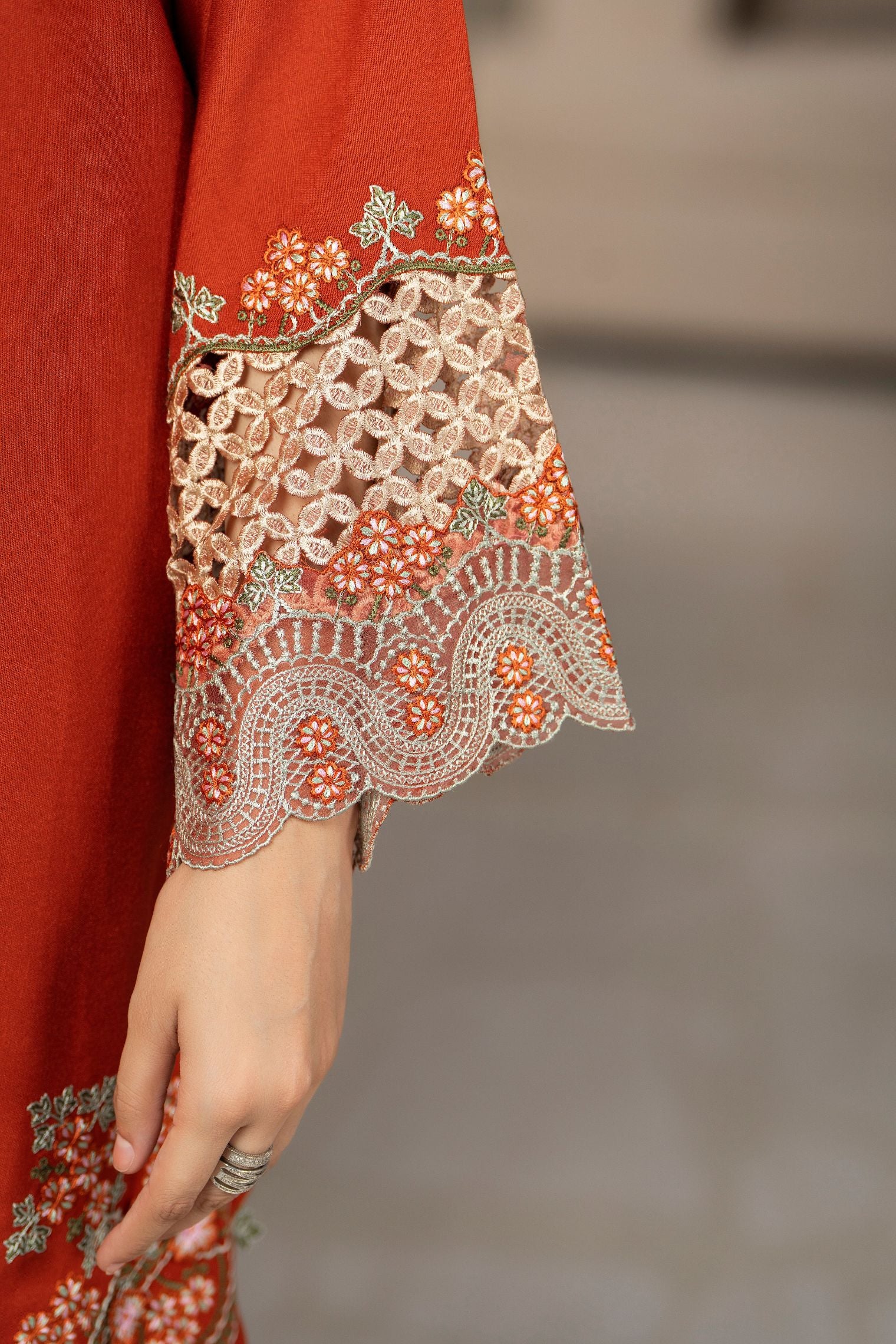 Motif Silk Karandi Embroidered Suit-054 - Image 7