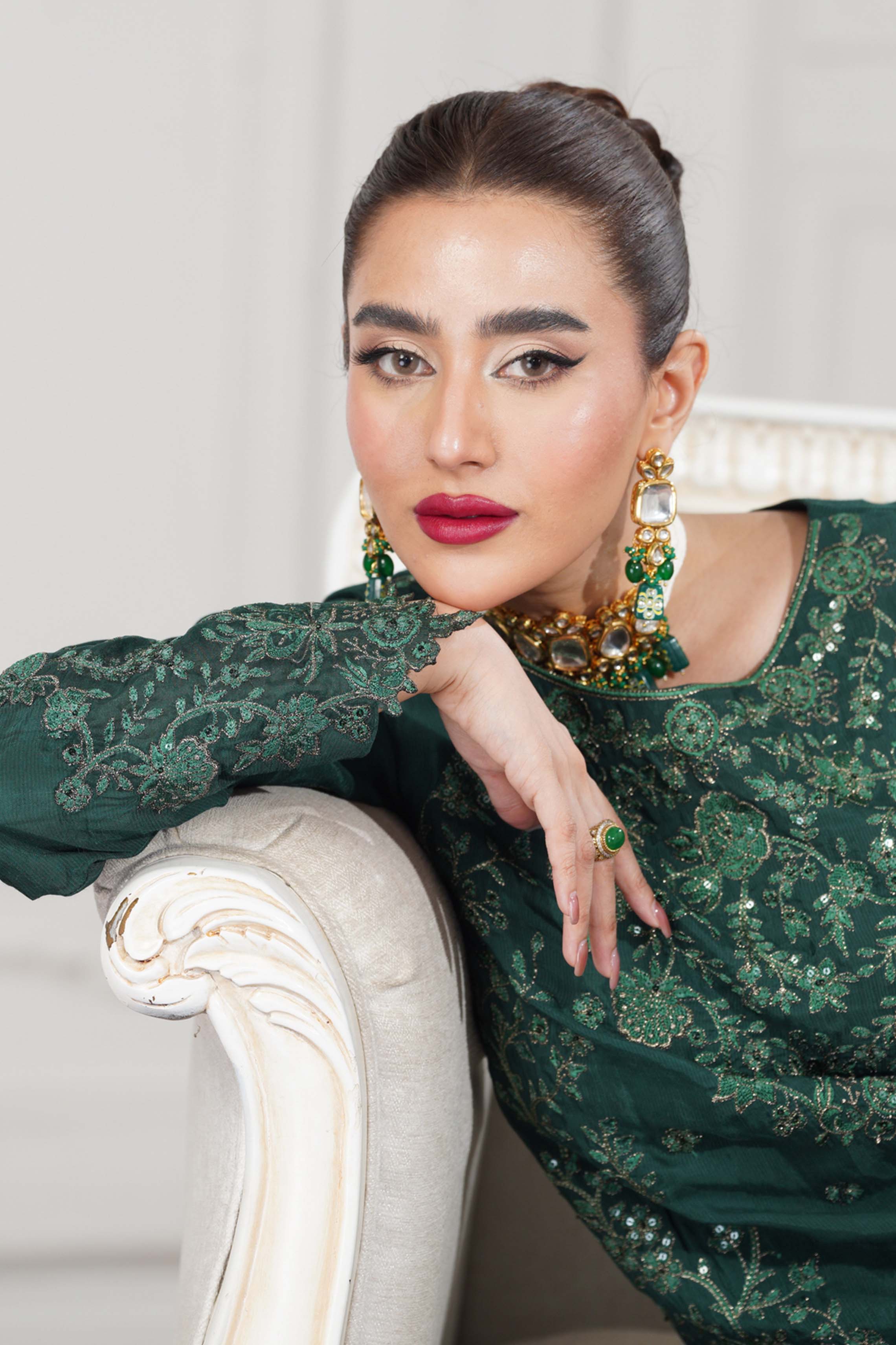 Motif Slub Russian Embroidered Suit-011 - Image 3