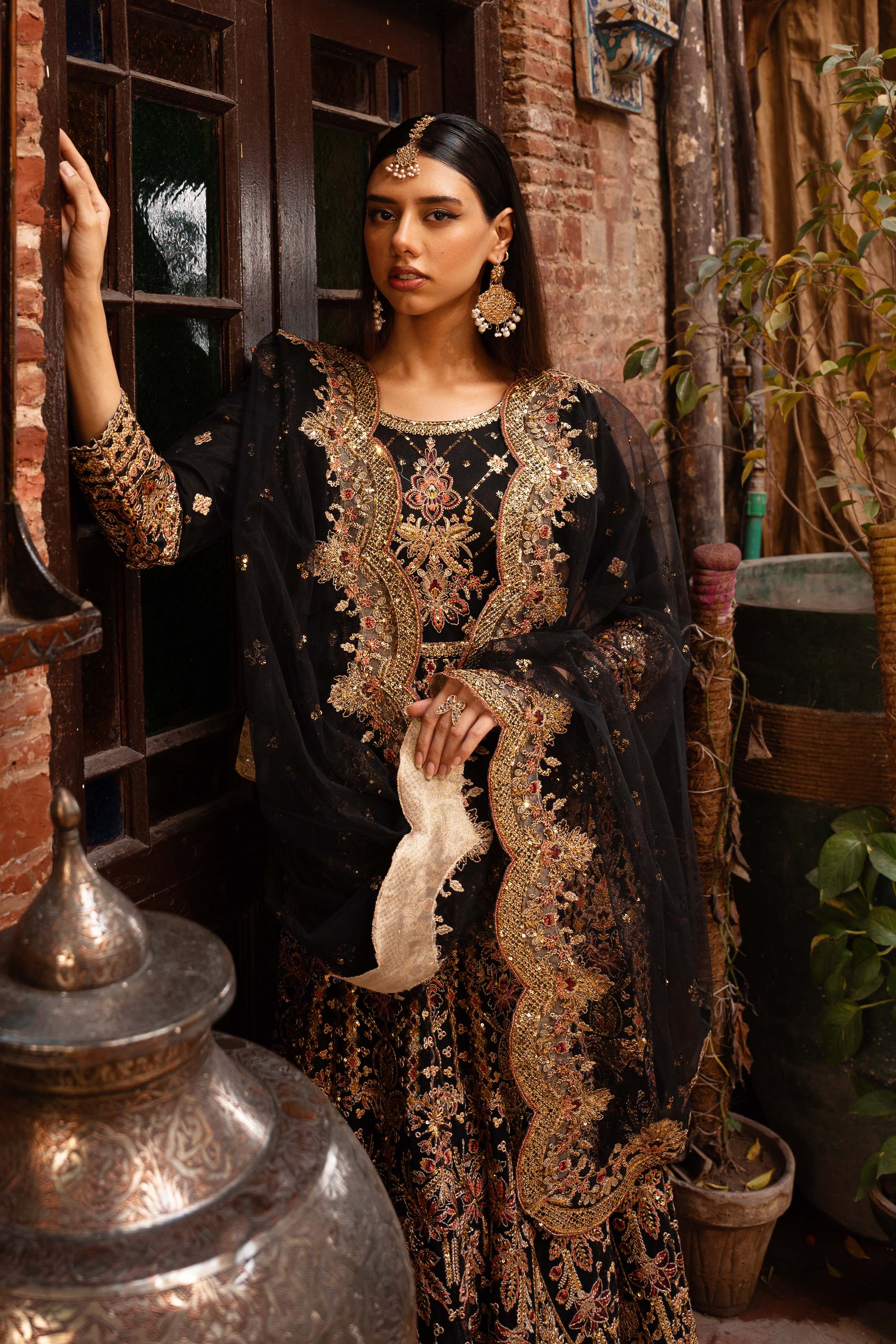 Motif Tilla & Sequence Embroidered Suit-003 - Image 3