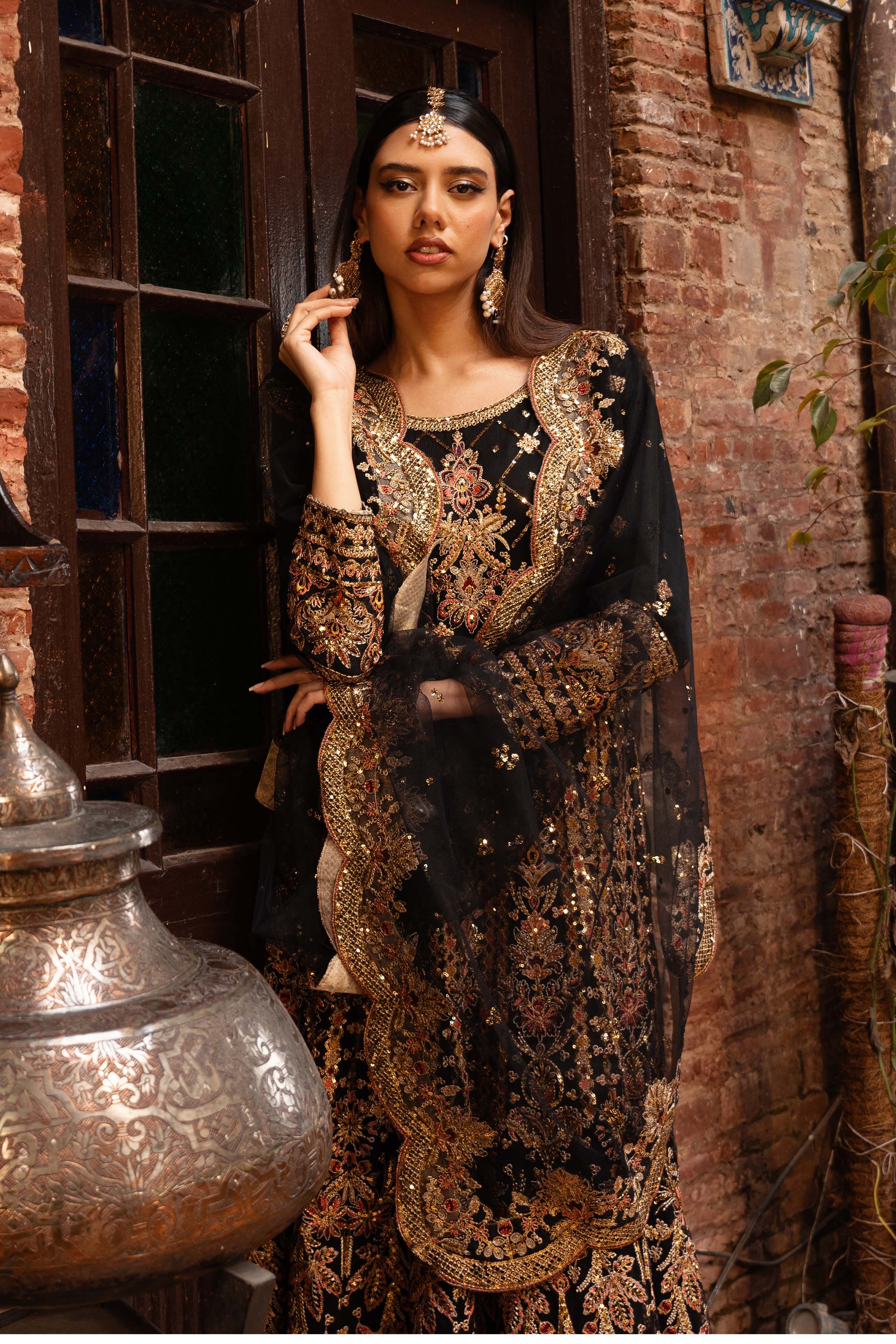 Motif Tilla & Sequence Embroidered Suit-003 - Image 6