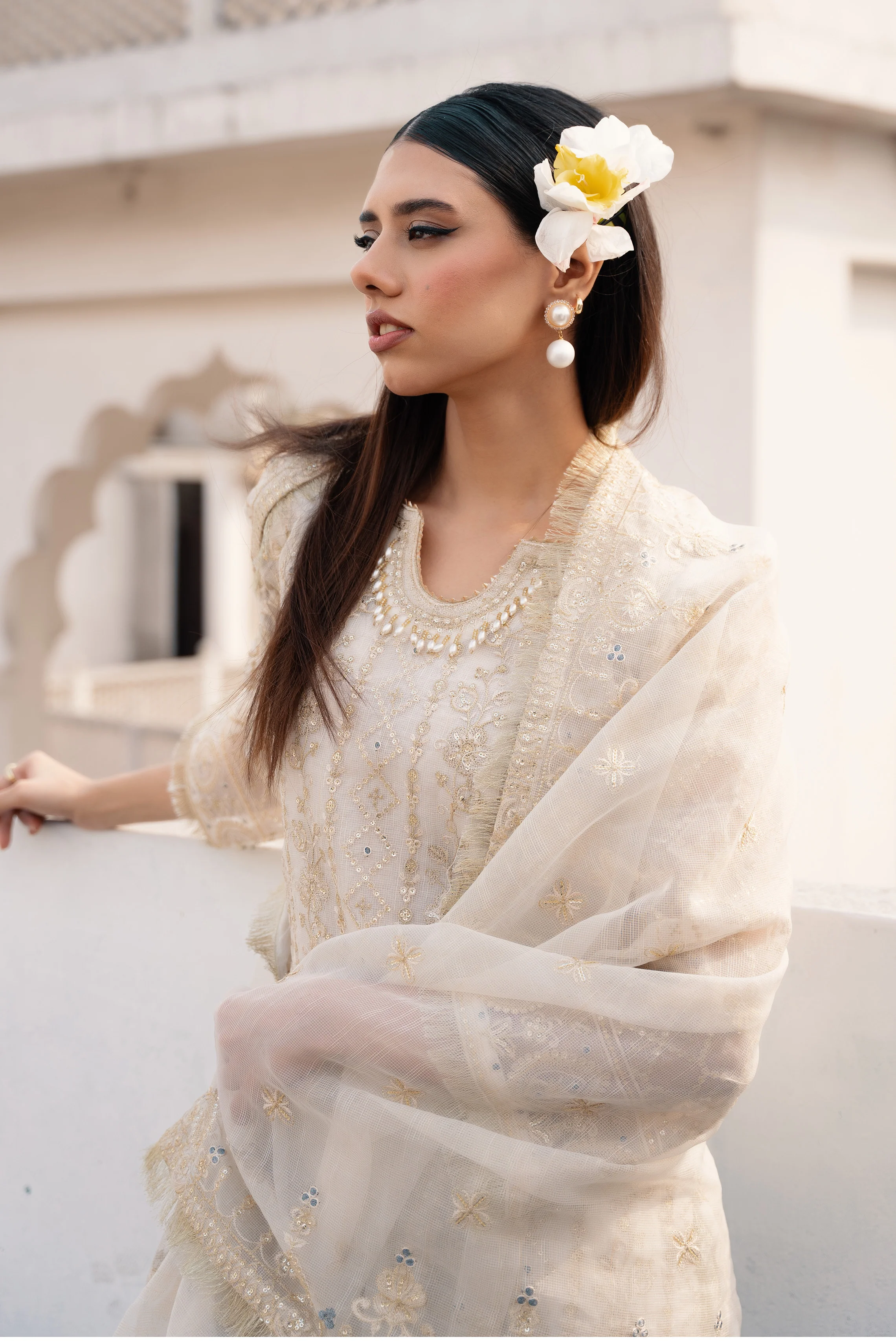 Motif Tilla & Sequence Embroidered Suit-306 - Image 3