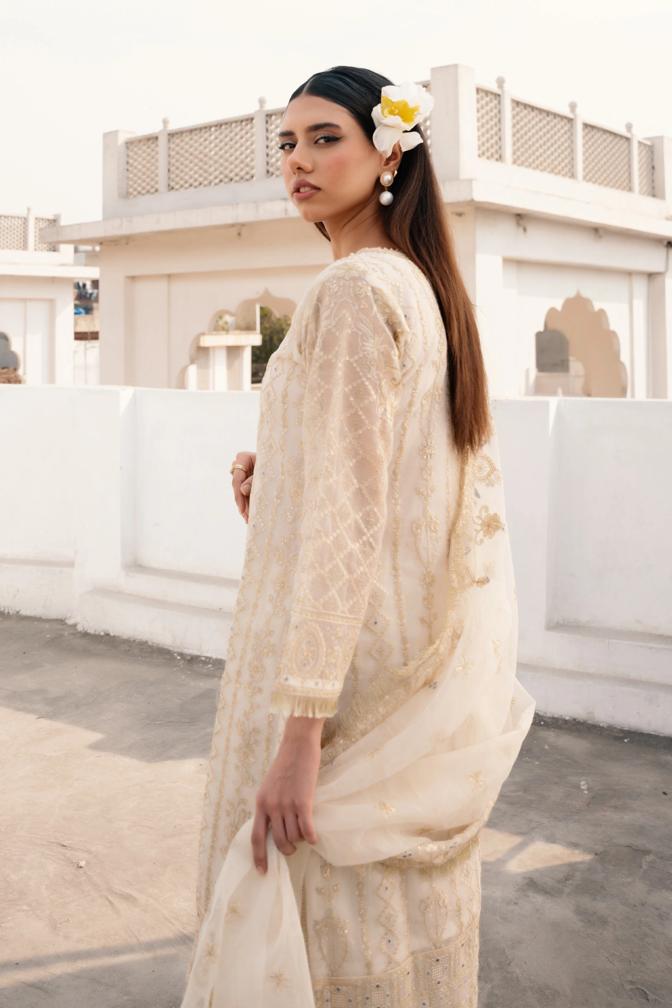 Motif Tilla & Sequence Embroidered Suit-306 - Image 4