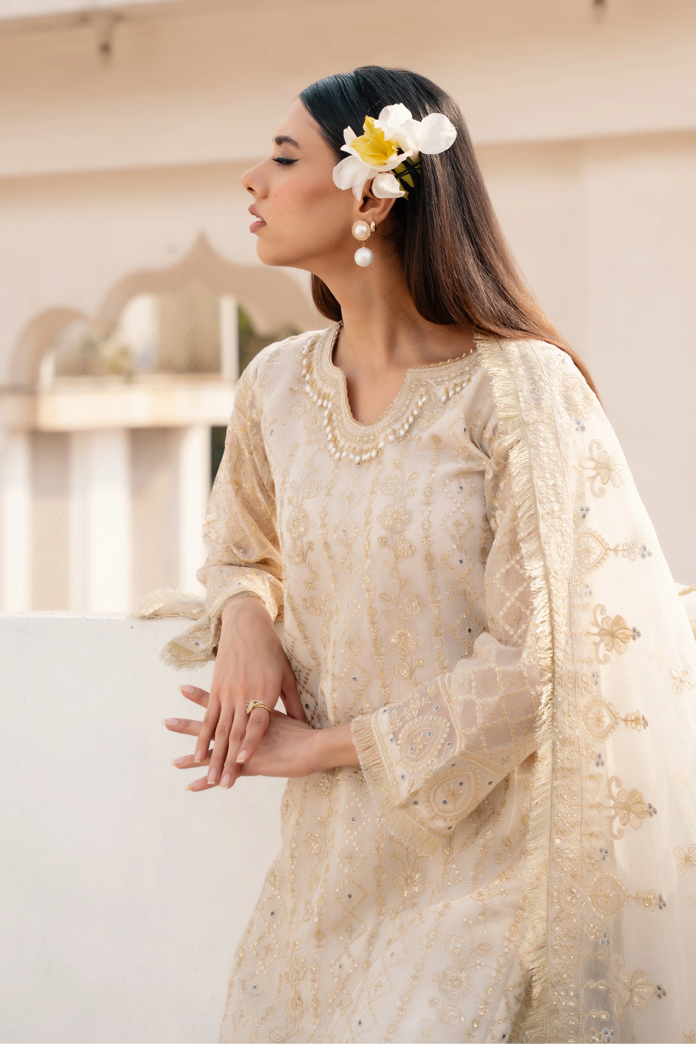 Motif Tilla & Sequence Embroidered Suit-306 - Image 5