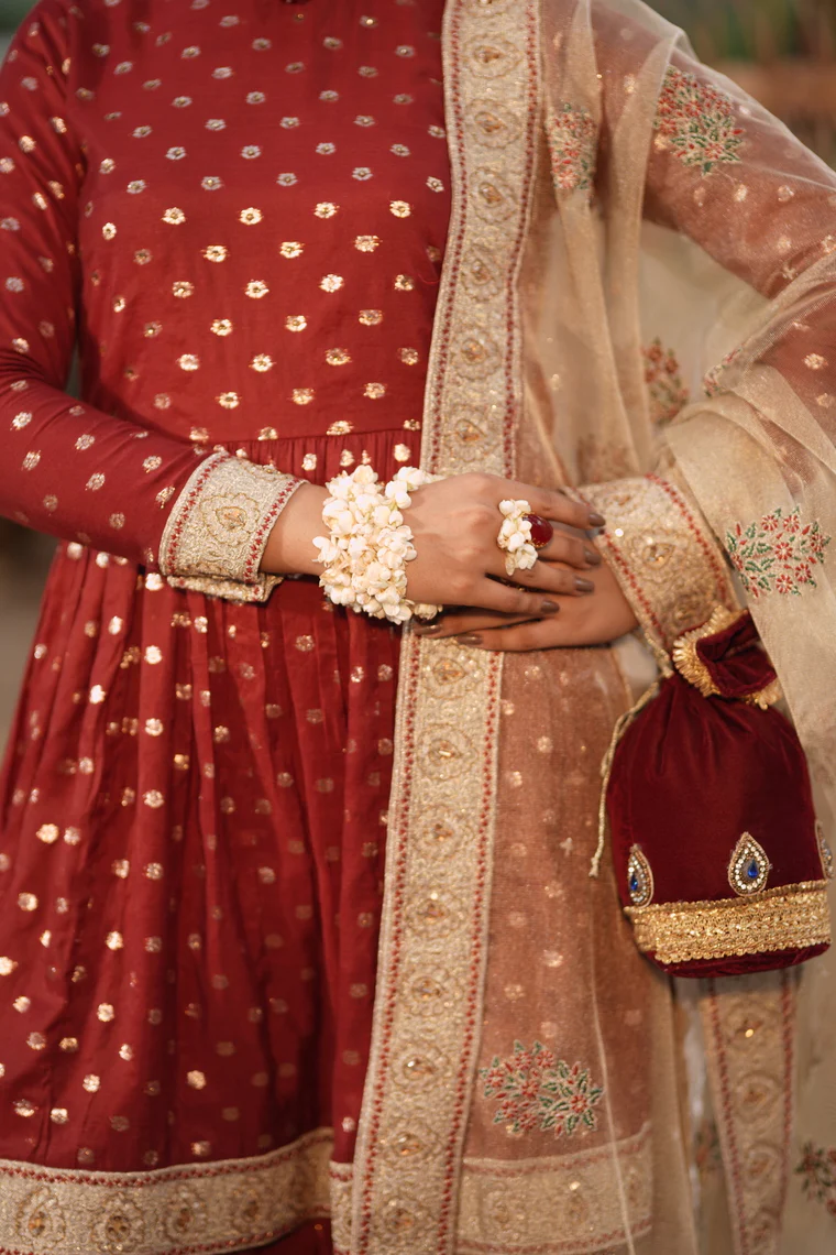 Motif Zari Jacquard Embroidered Suit-006 - Image 3